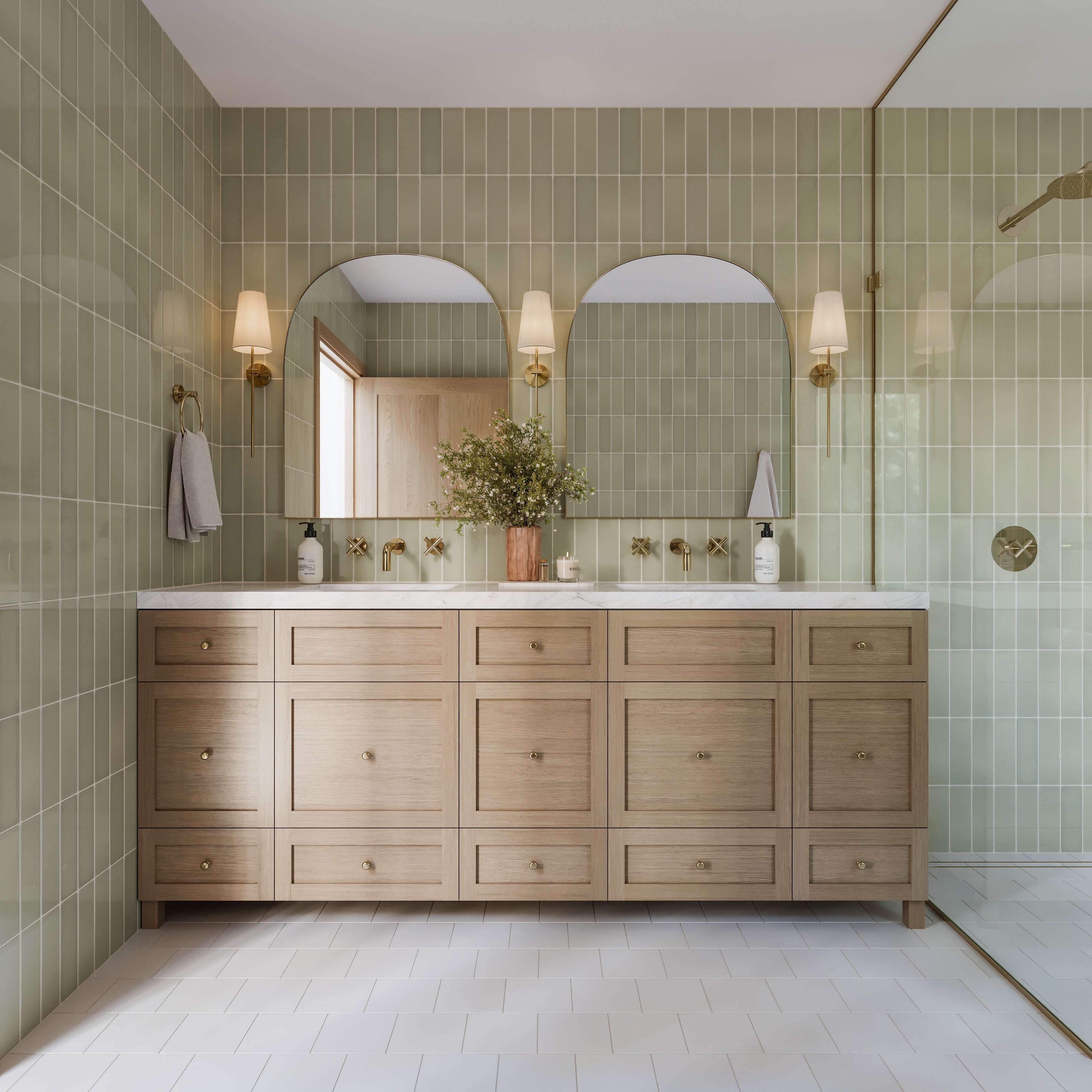 3x9 Natural Press Ceramic Tile in Manzanita Gloss