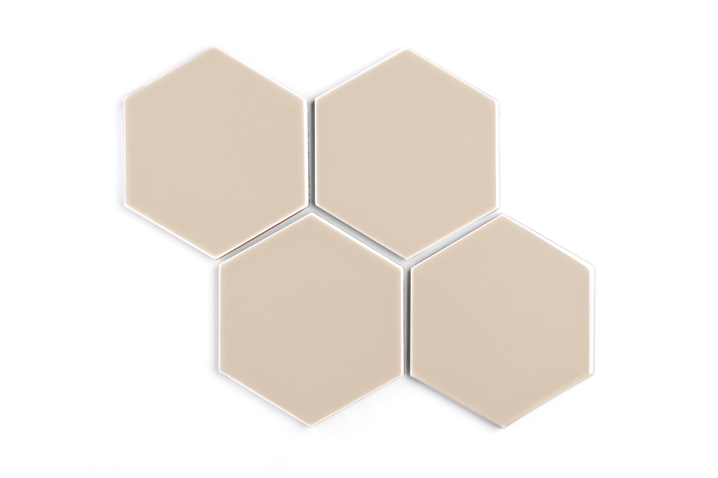 6" Hexagon Original Ceramic Tile in Sweet Pea Gloss