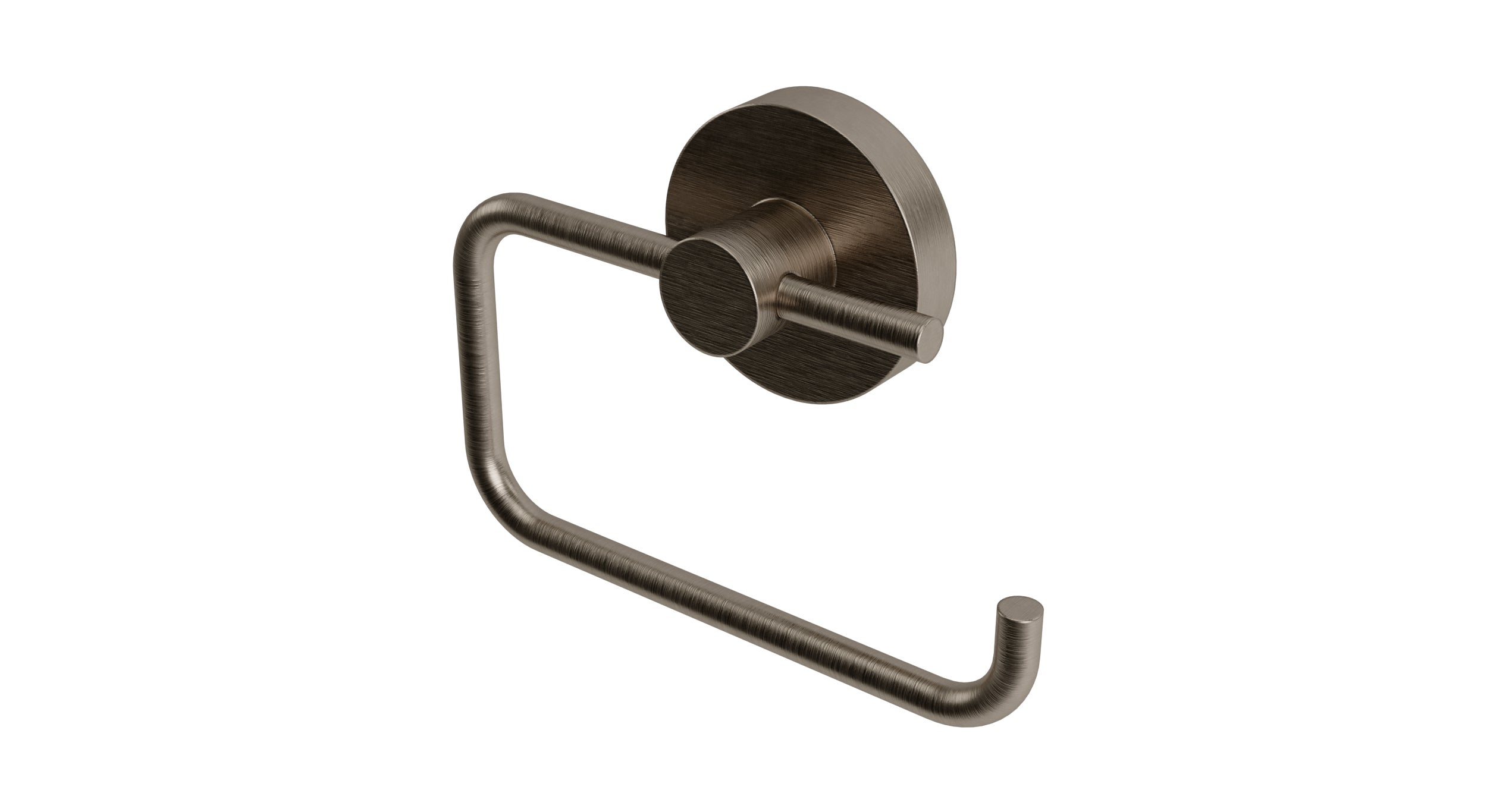 Flatiron Round Single Post Paper Holder in Antique Nickel