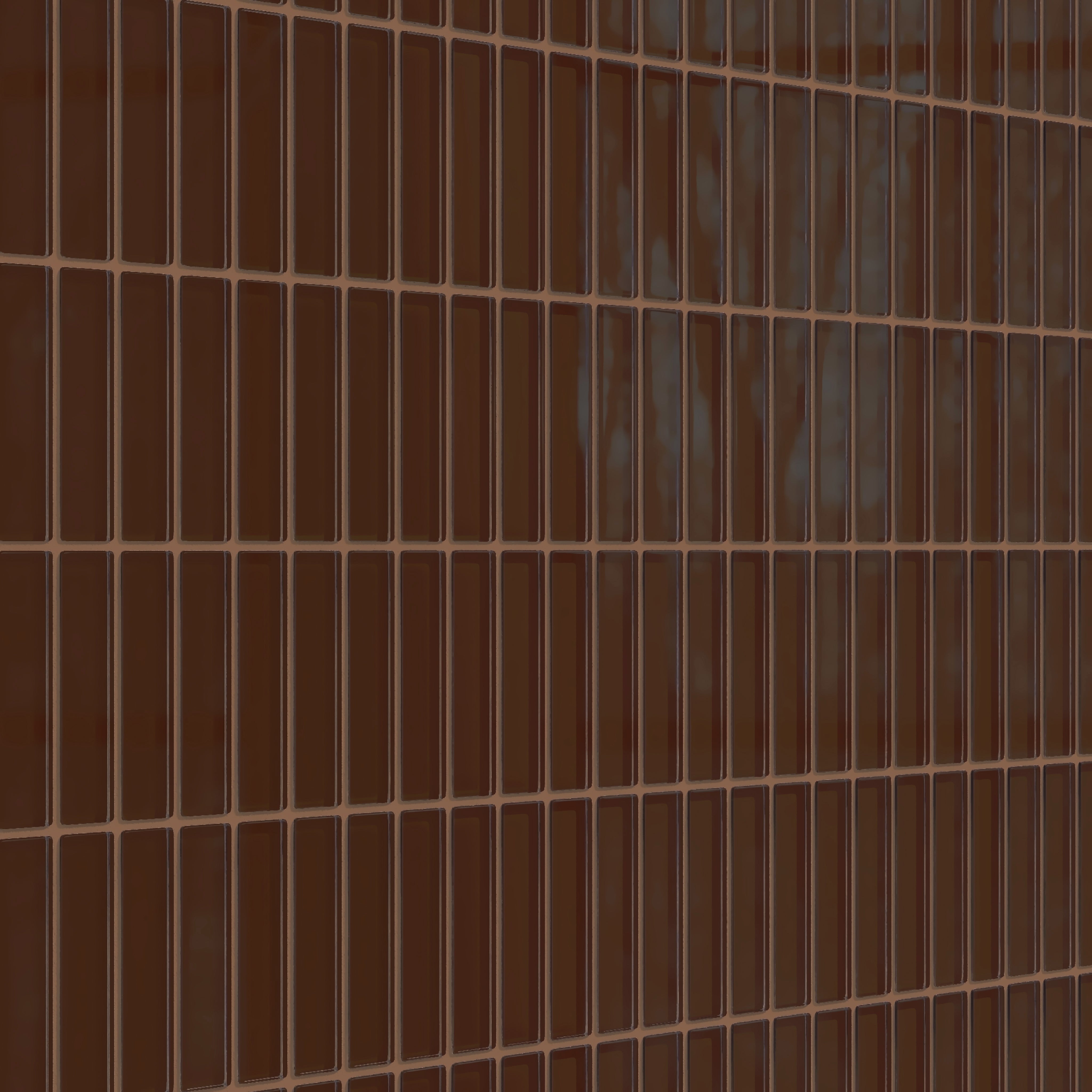 1x4 Straight Set Sheeted Glass Mosaic Tile in Thrasher Gloss