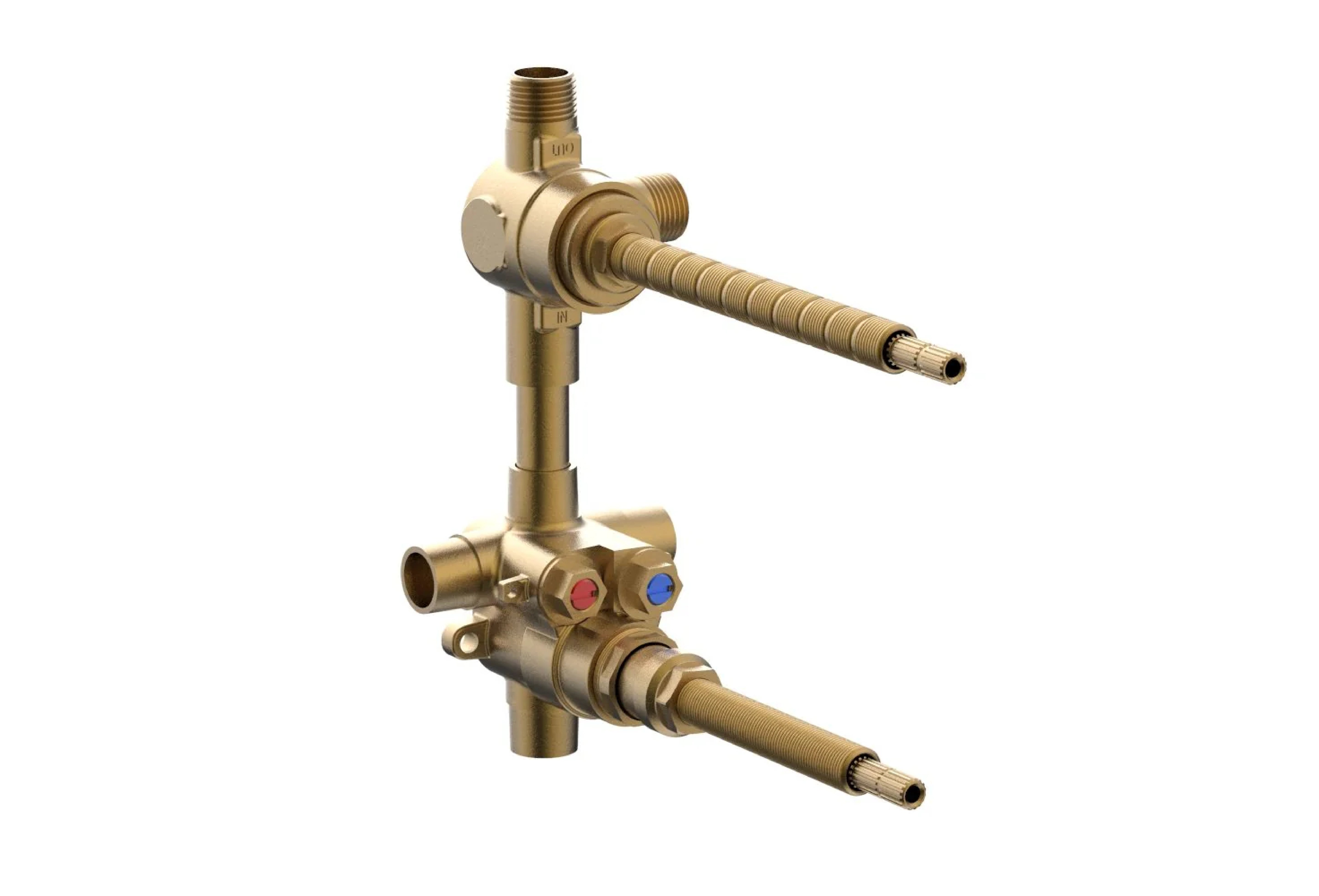 Shower 1/2" Thermostatic with Two Out Valve