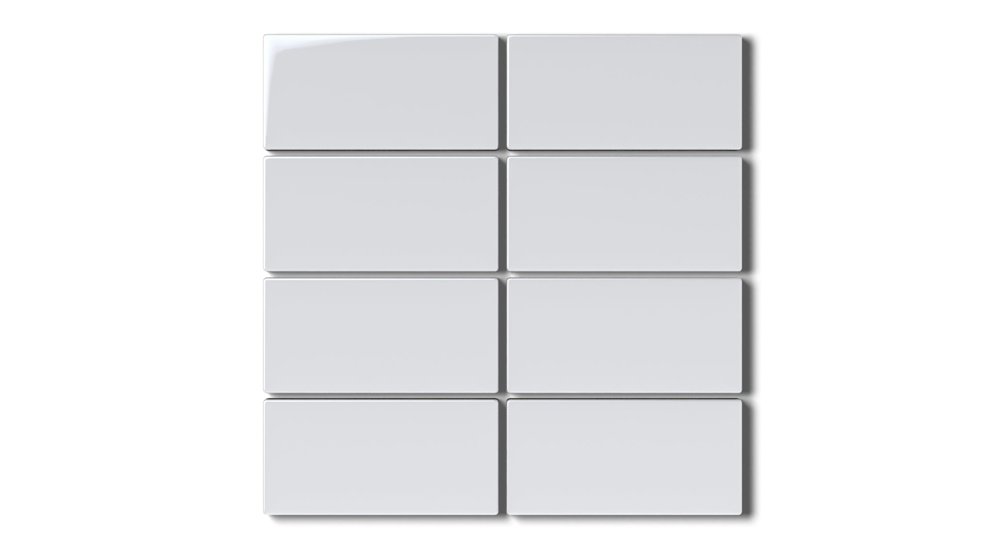 2x4 Straight Set Sheeted Natural Press Ceramic Mosaic Tile in Tin Oxide Gloss