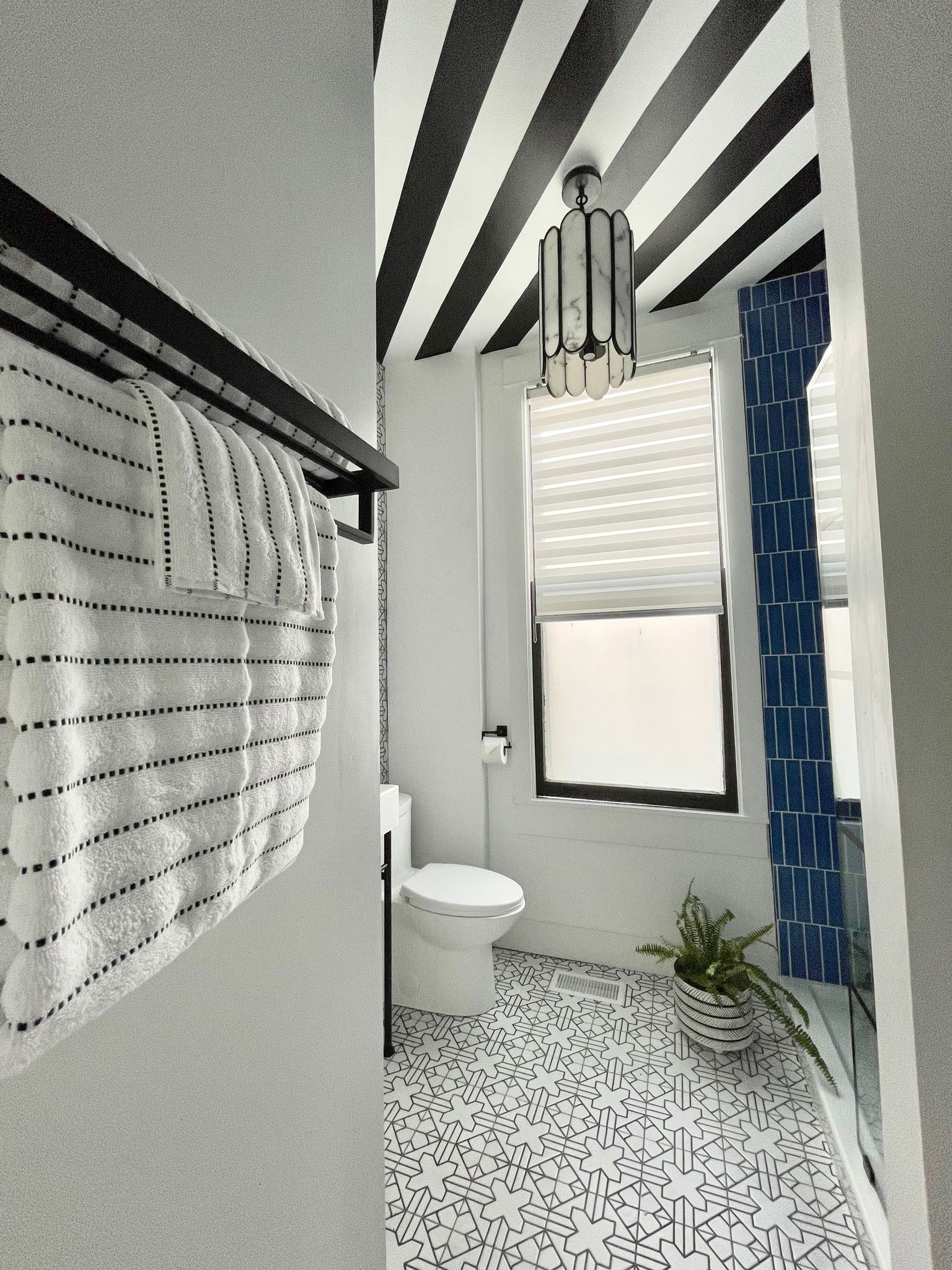 8x8 Handpainted Tile Kasbah Trellis in Neutral Motif