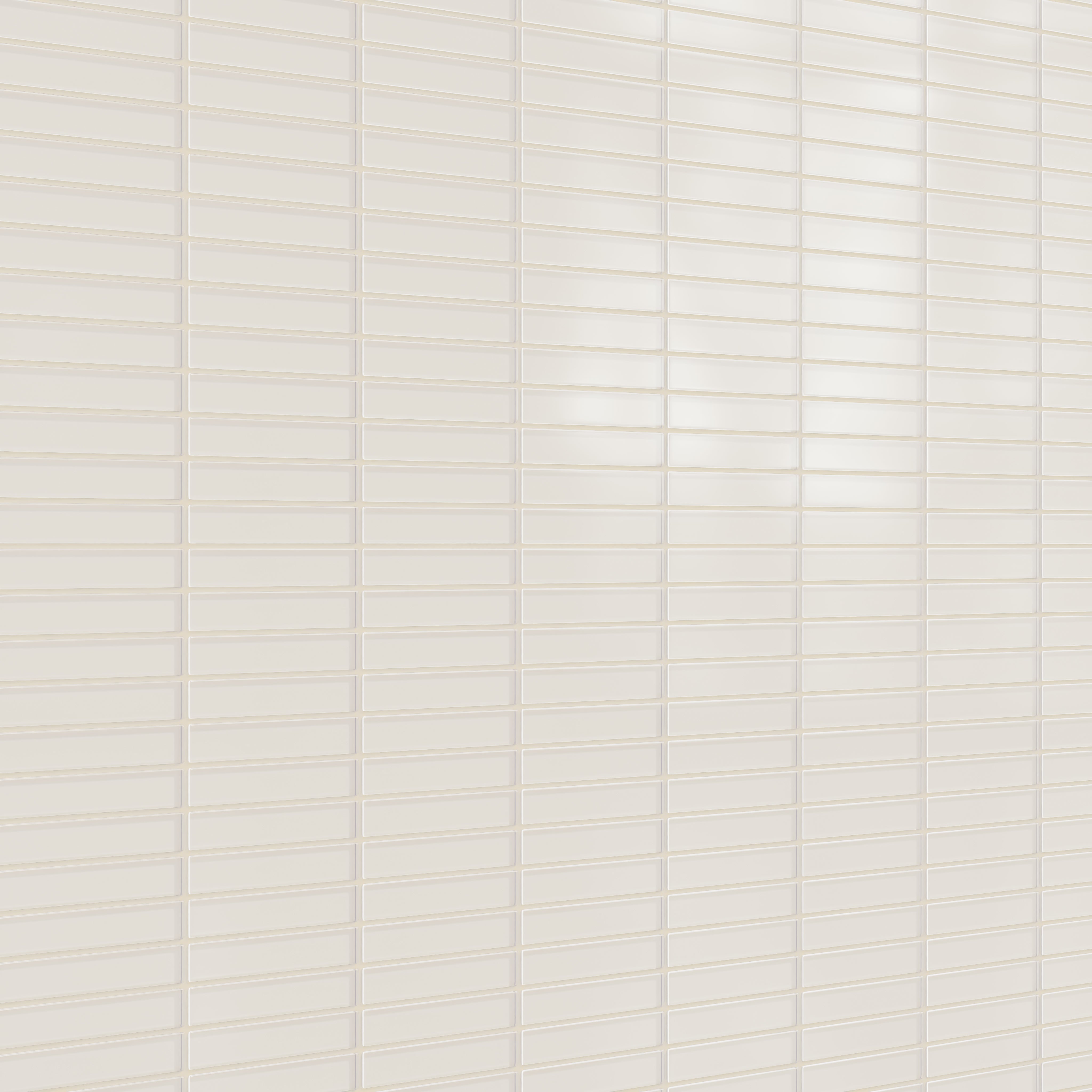 1x6 Straight Set Sheeted Glass Mosaic Tile in Dove Matte