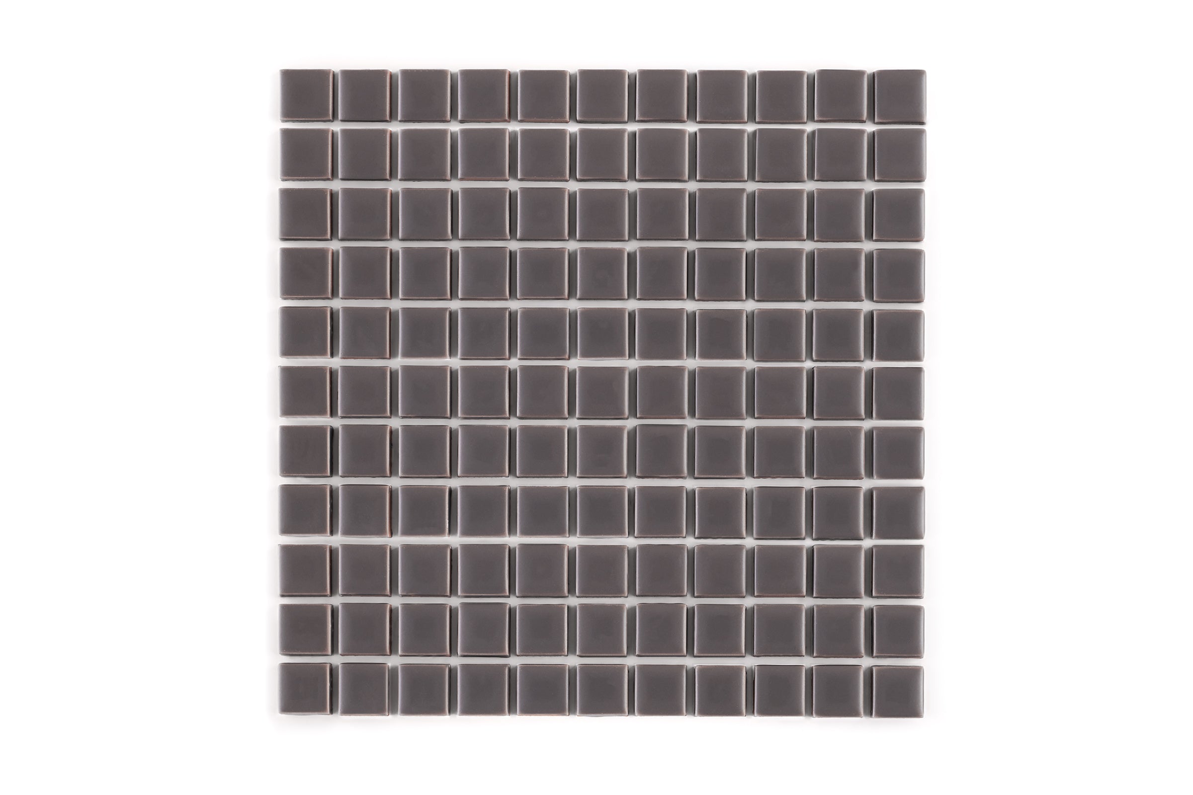 1x1 Straight Set Sheeted Original Ceramic Mosaic Tile in Kalamata Matte