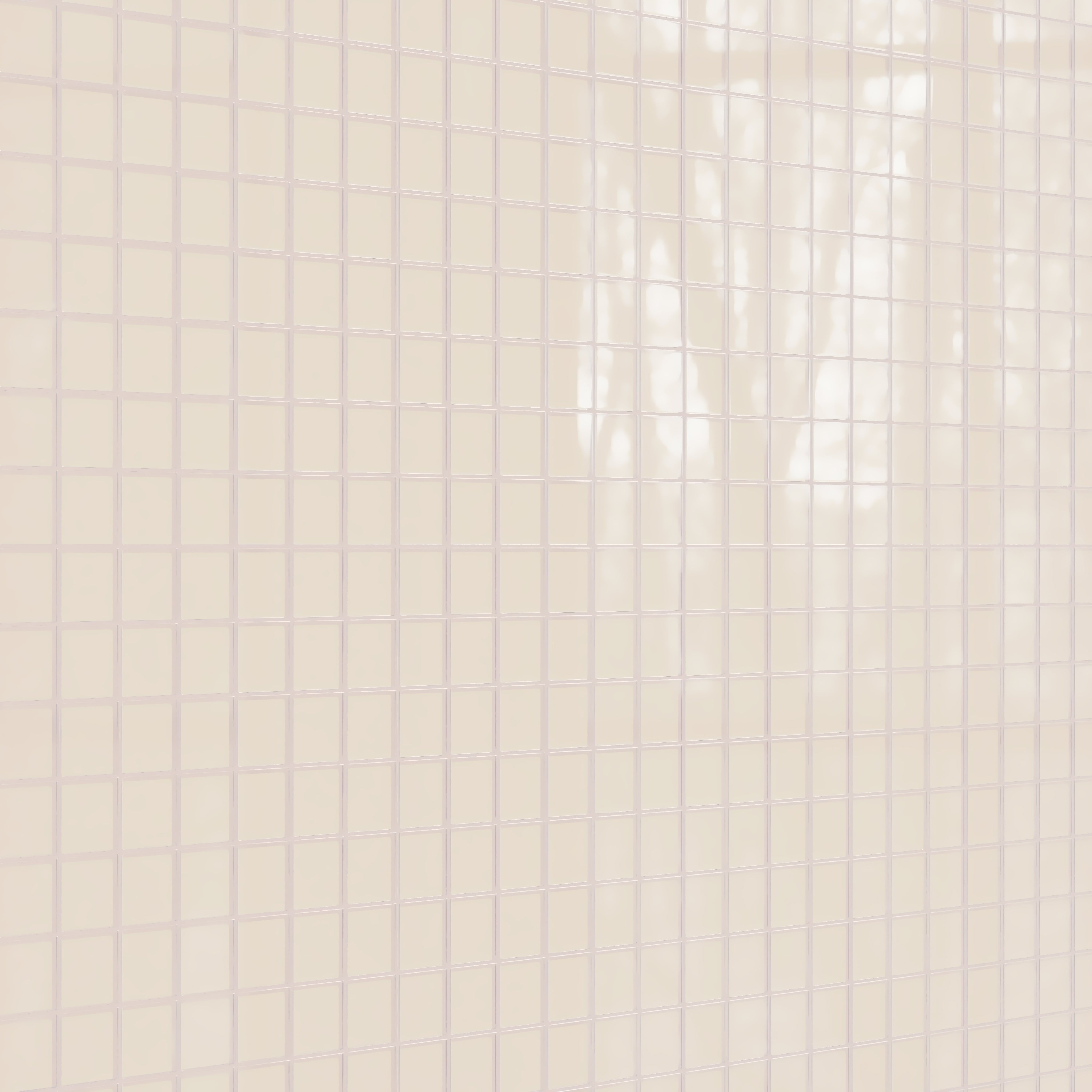 3x3 Straight Set Sheeted Glass Mosaic Tile in Sandpiper Gloss