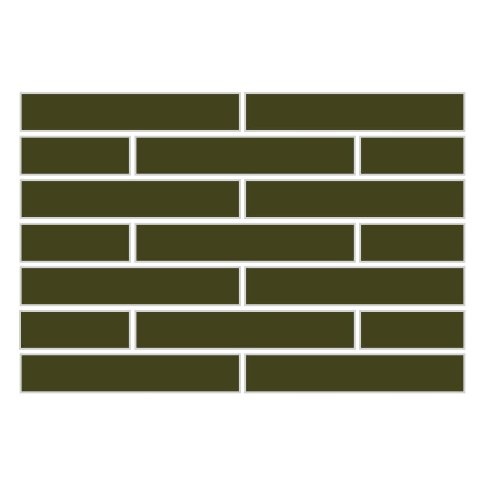 1x6 Half Offset Sheeted Original Ceramic Mosaic Tile in Lone Pine Matte