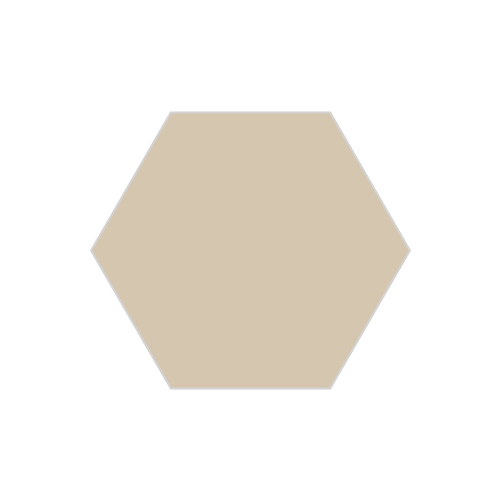 8" Hexagon Original Ceramic Tile in Dolomite Gloss