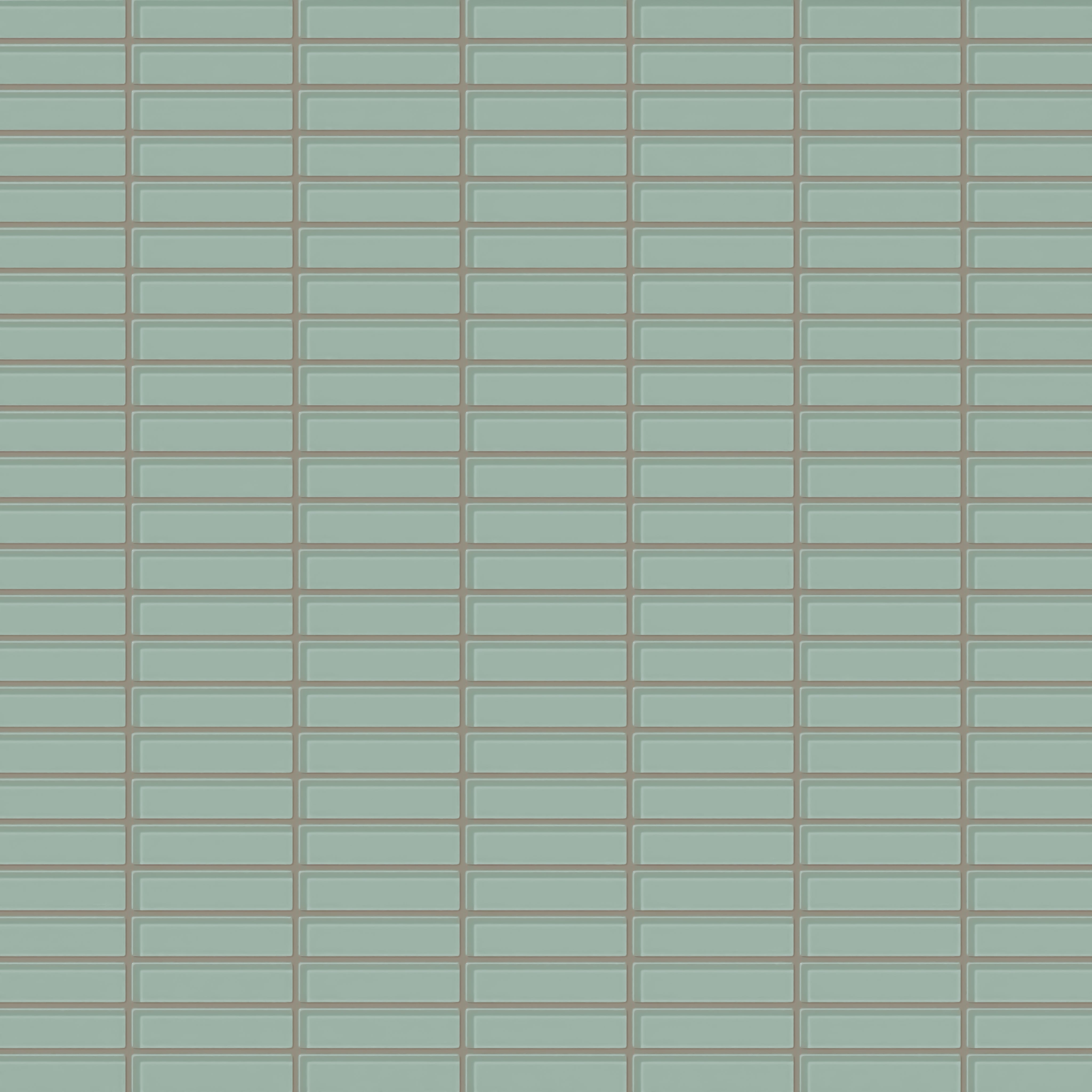 1x4 Straight Set Sheeted Glass Mosaic Tile in Kingfisher Gloss