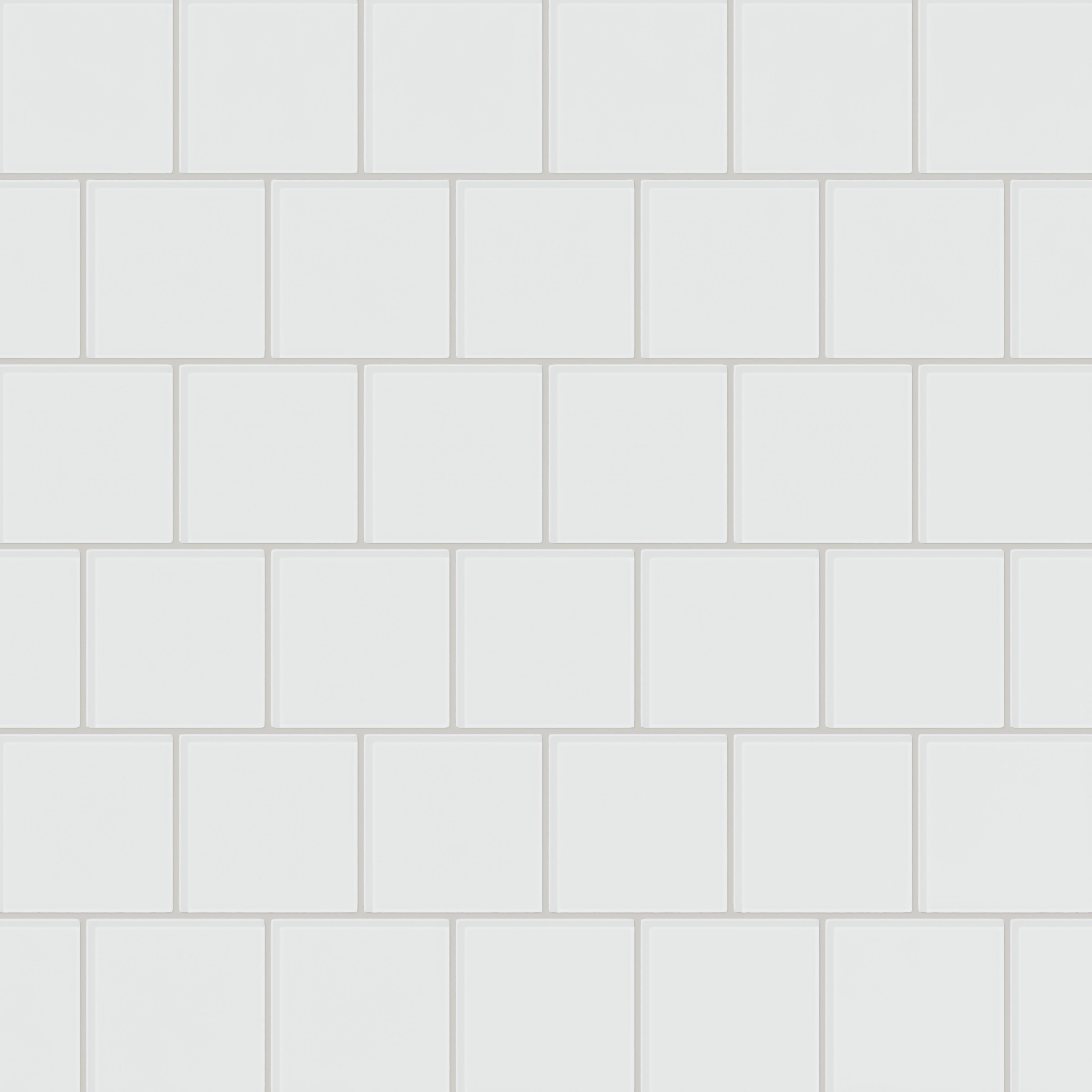 4x4 Glass Tile in Egret Gloss