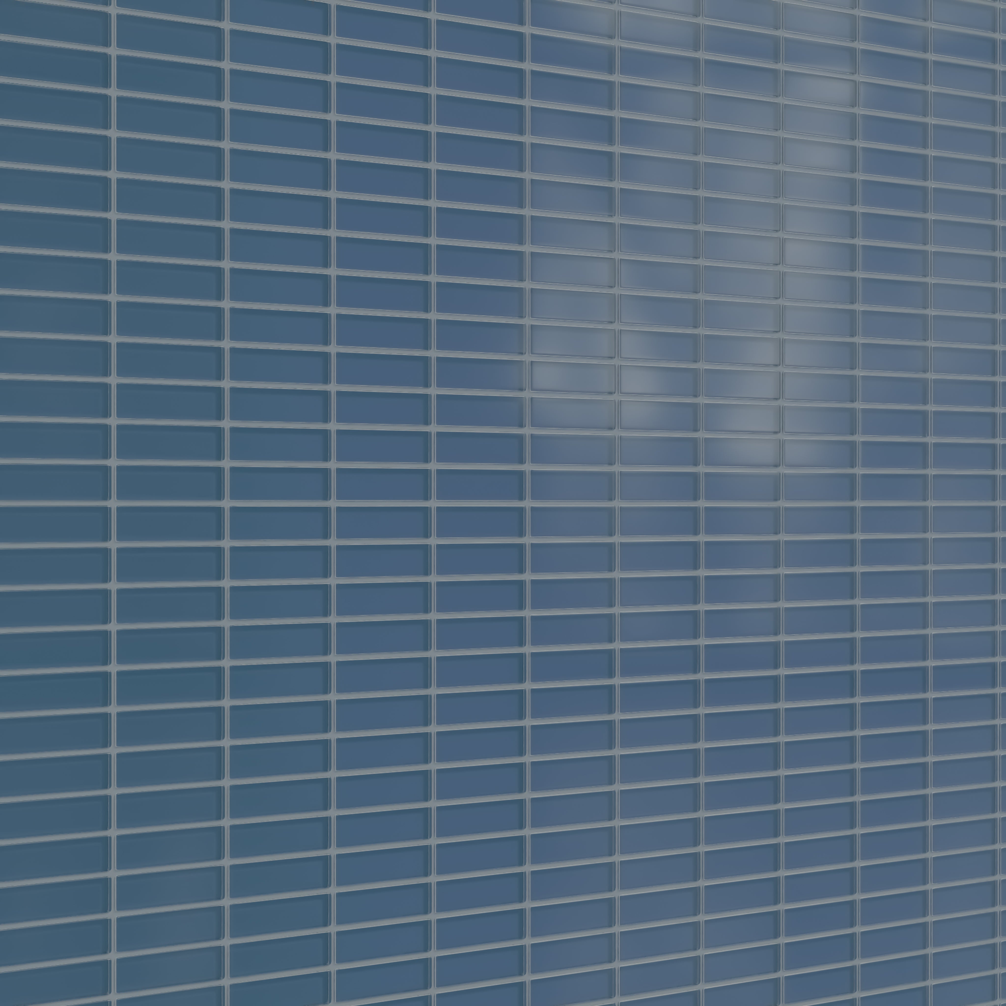 1x4 Straight Set Sheeted Glass Mosaic Tile in Blue Jay Matte