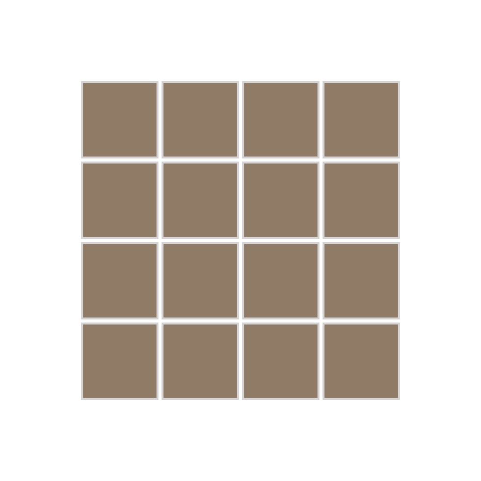 2x2 Straight Set Sheeted Original Ceramic Mosaic Tile in Sandstone Gloss