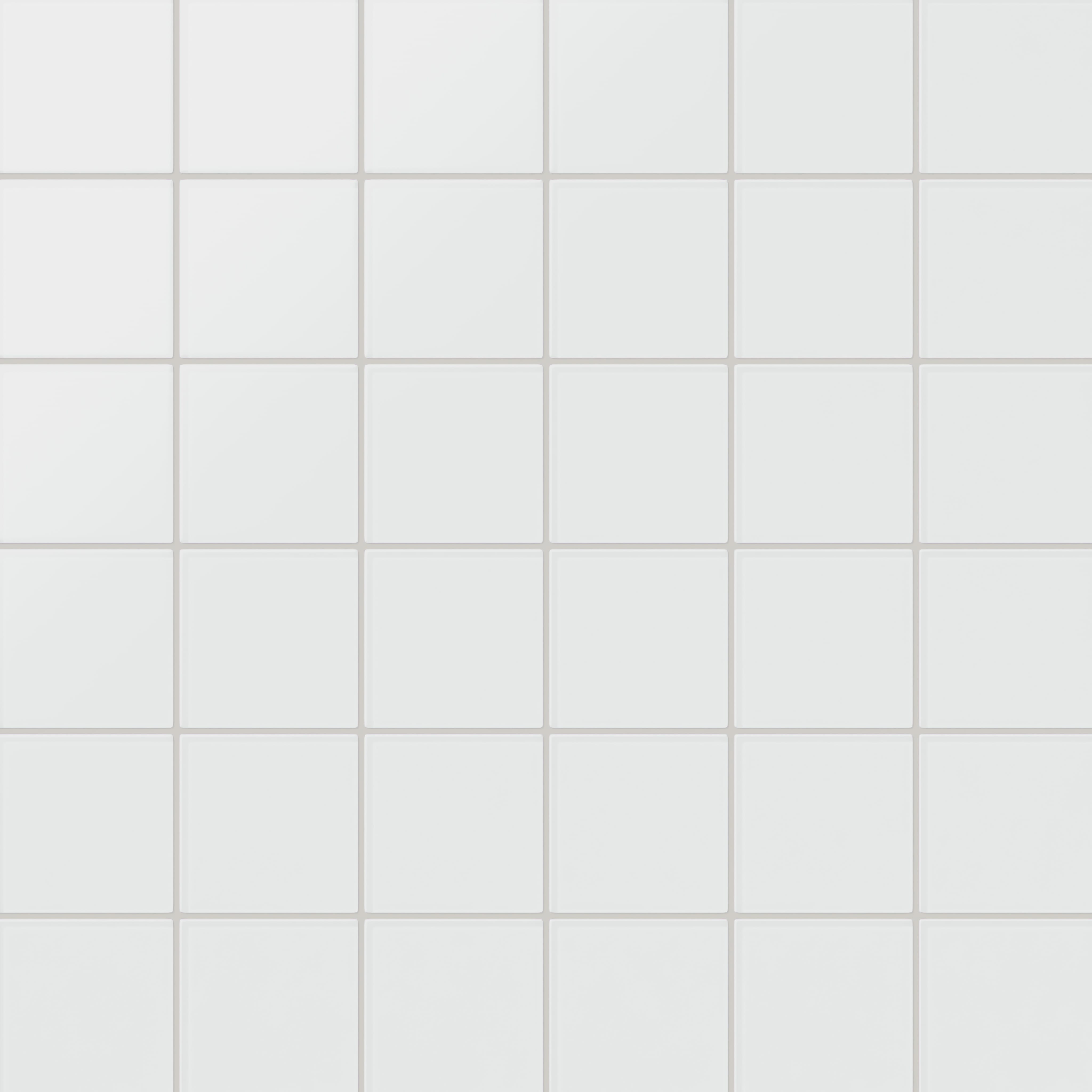 Quick Ship 4x4 Glass Tile in Egret Matte