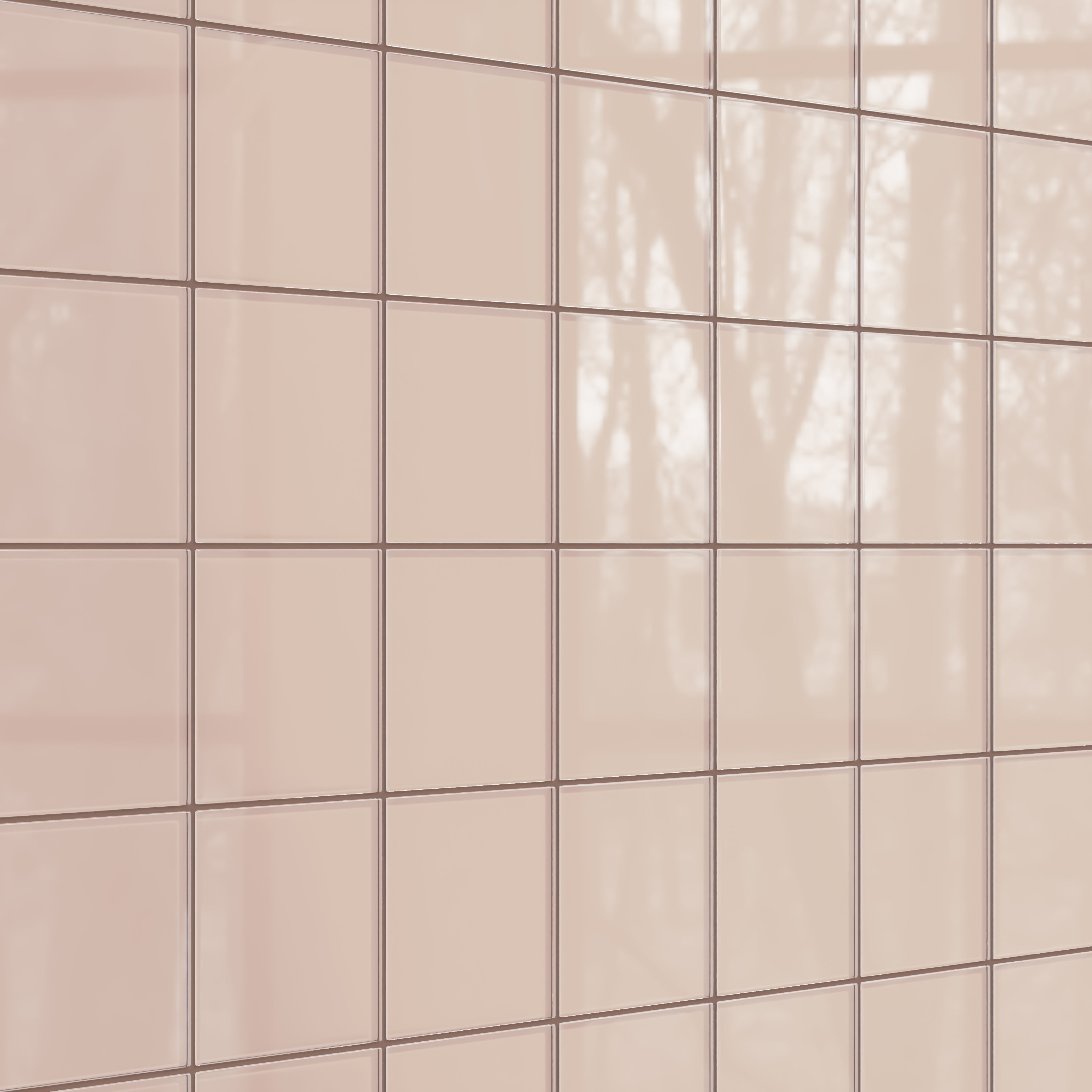 6x6 Glass Tile in Rosy Finch Gloss