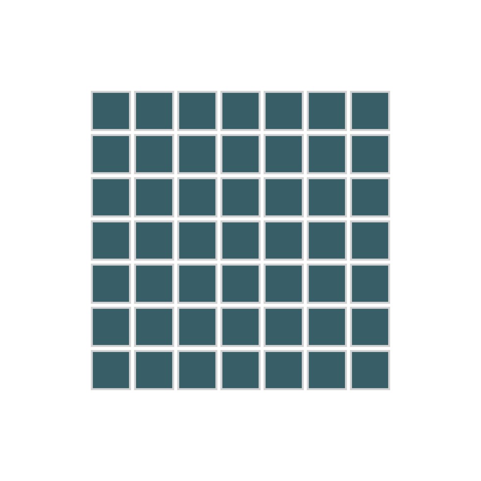 1x1 Straight Set Sheeted Original Ceramic Mosaic Tile in Mackerel