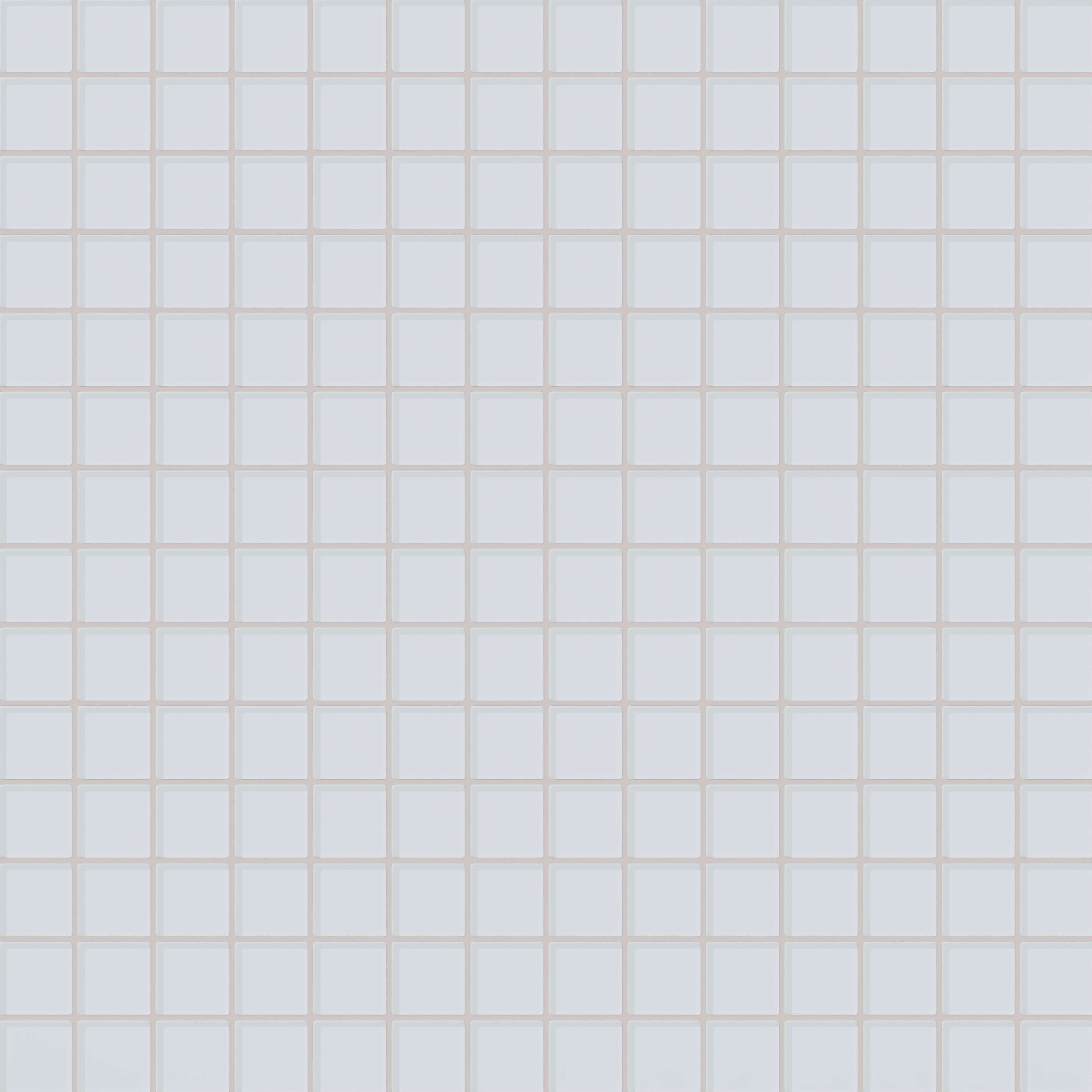 2x2 Straight Set Sheeted Glass Mosaic Tile in Snowy Owl Gloss