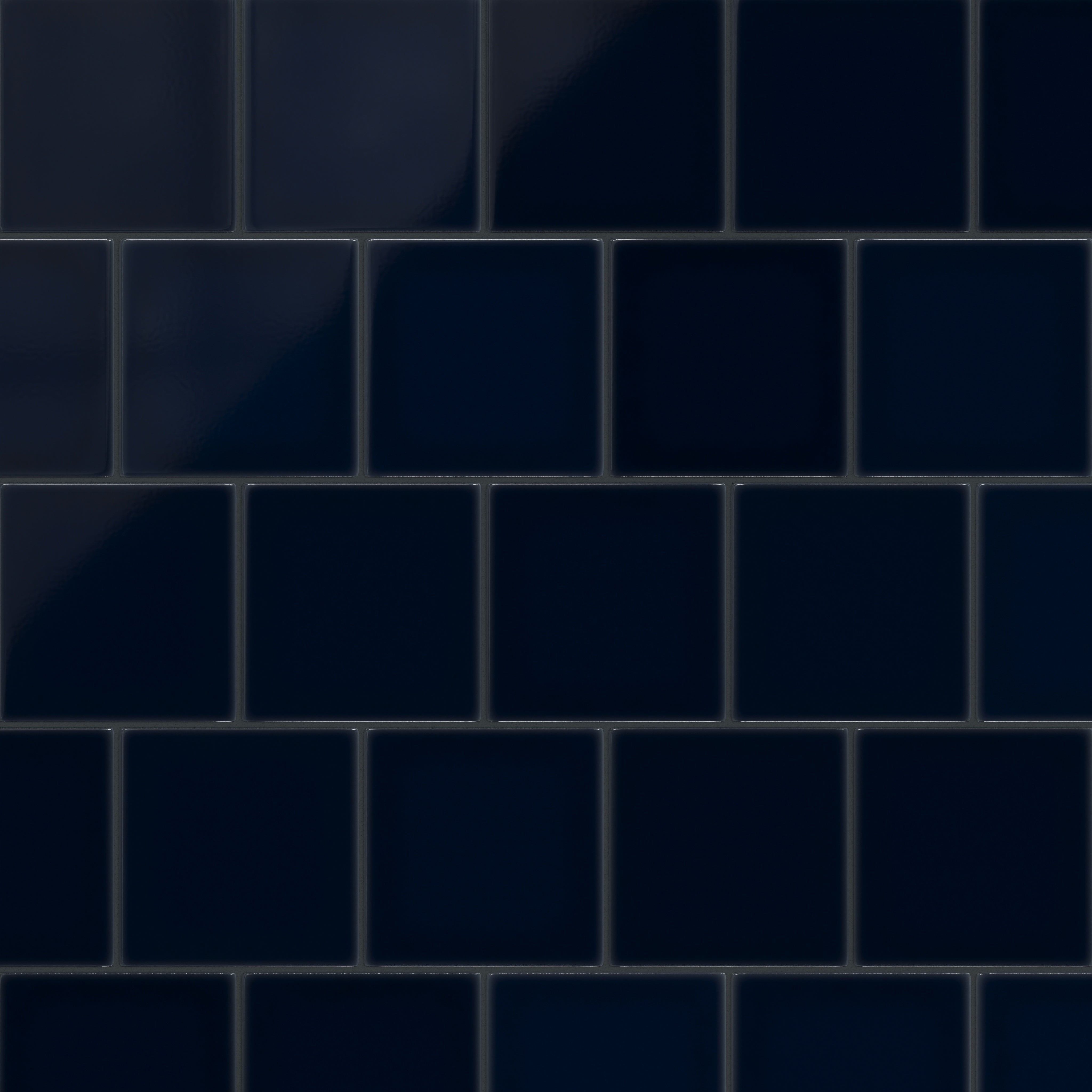 8x8 Original Ceramic Tile in Navy Blue Gloss