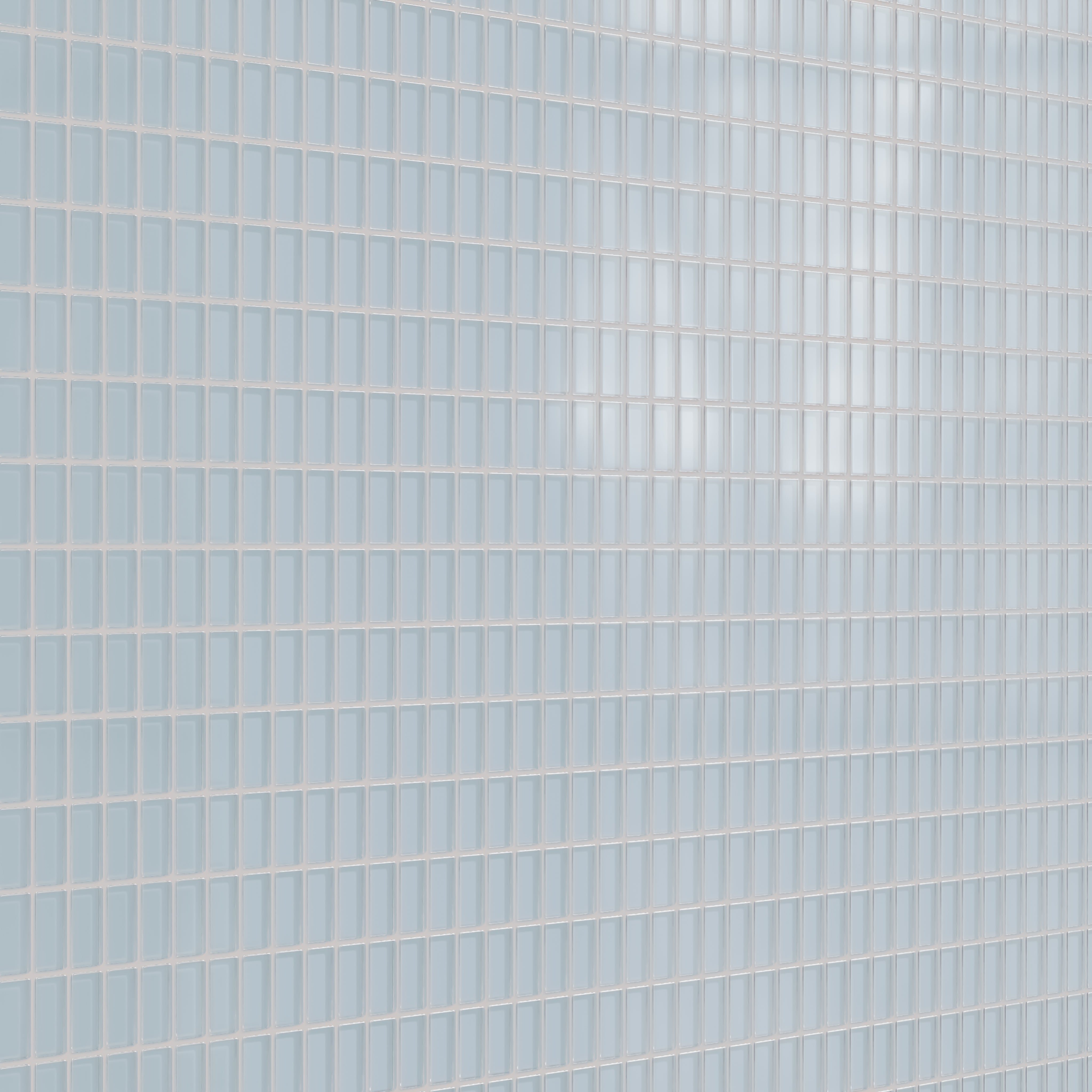 1x2 Straight Set Sheeted Glass Mosaic Tile in Partridge Matte