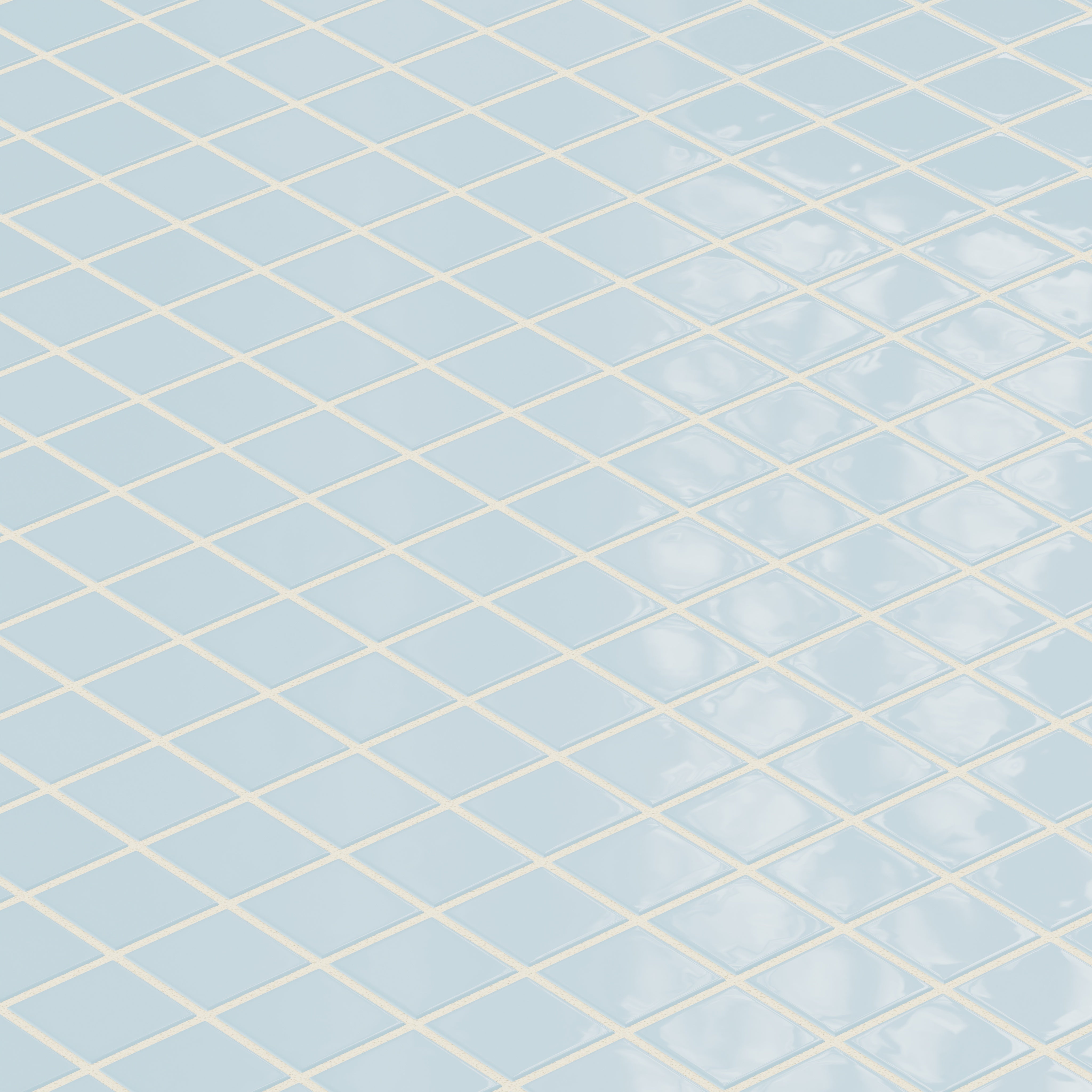 2x2 Straight Set Sheeted Natural Press Ceramic Mosaic Tile in Egyptian Blue Gloss