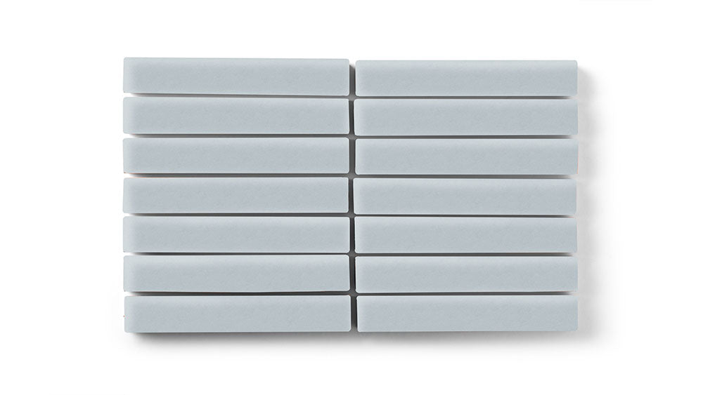 1x6 Straight Set Sheeted Original Ceramic Mosaic Tile in Crater Lake Matte