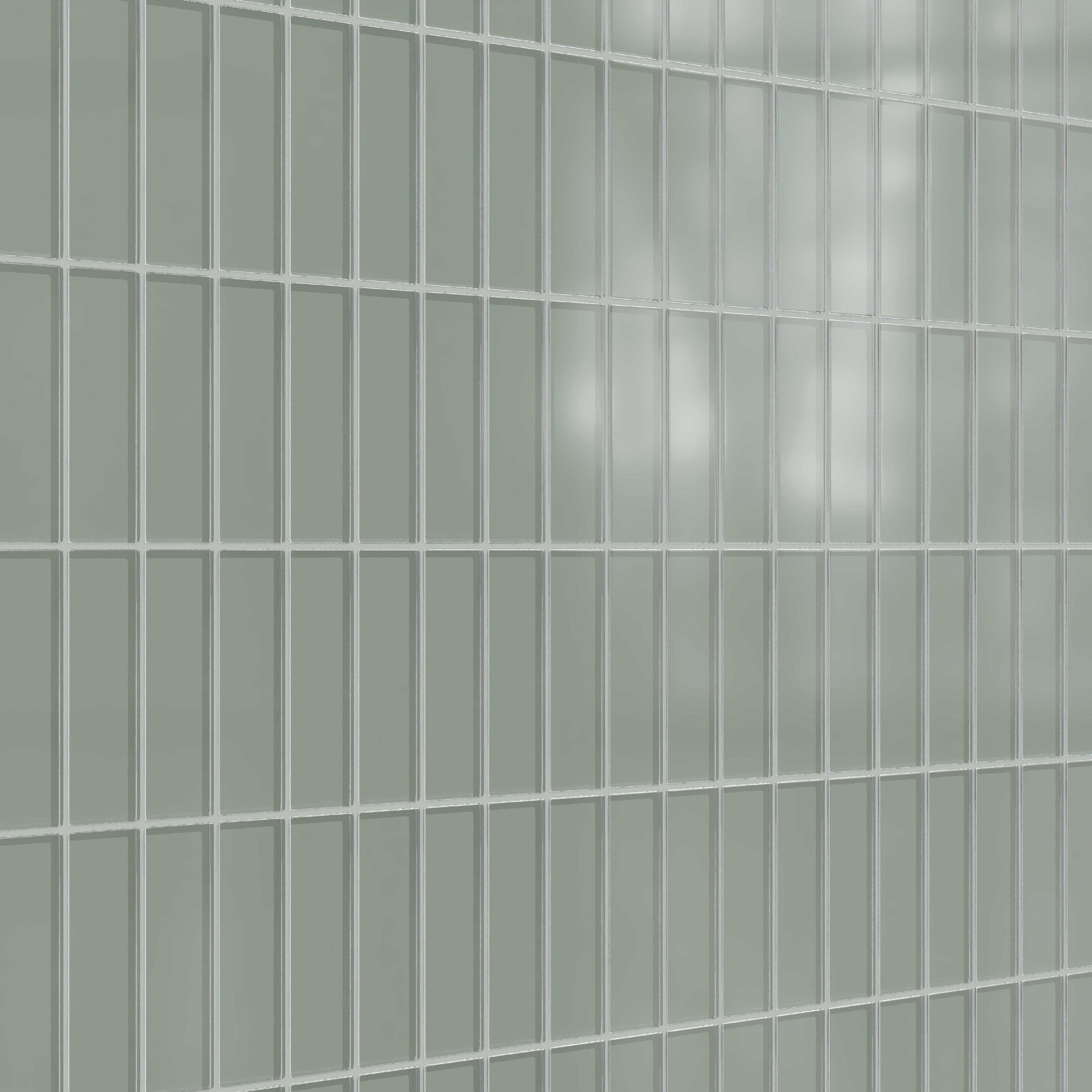 2x6 Glass Tile in Hummingbird Matte
