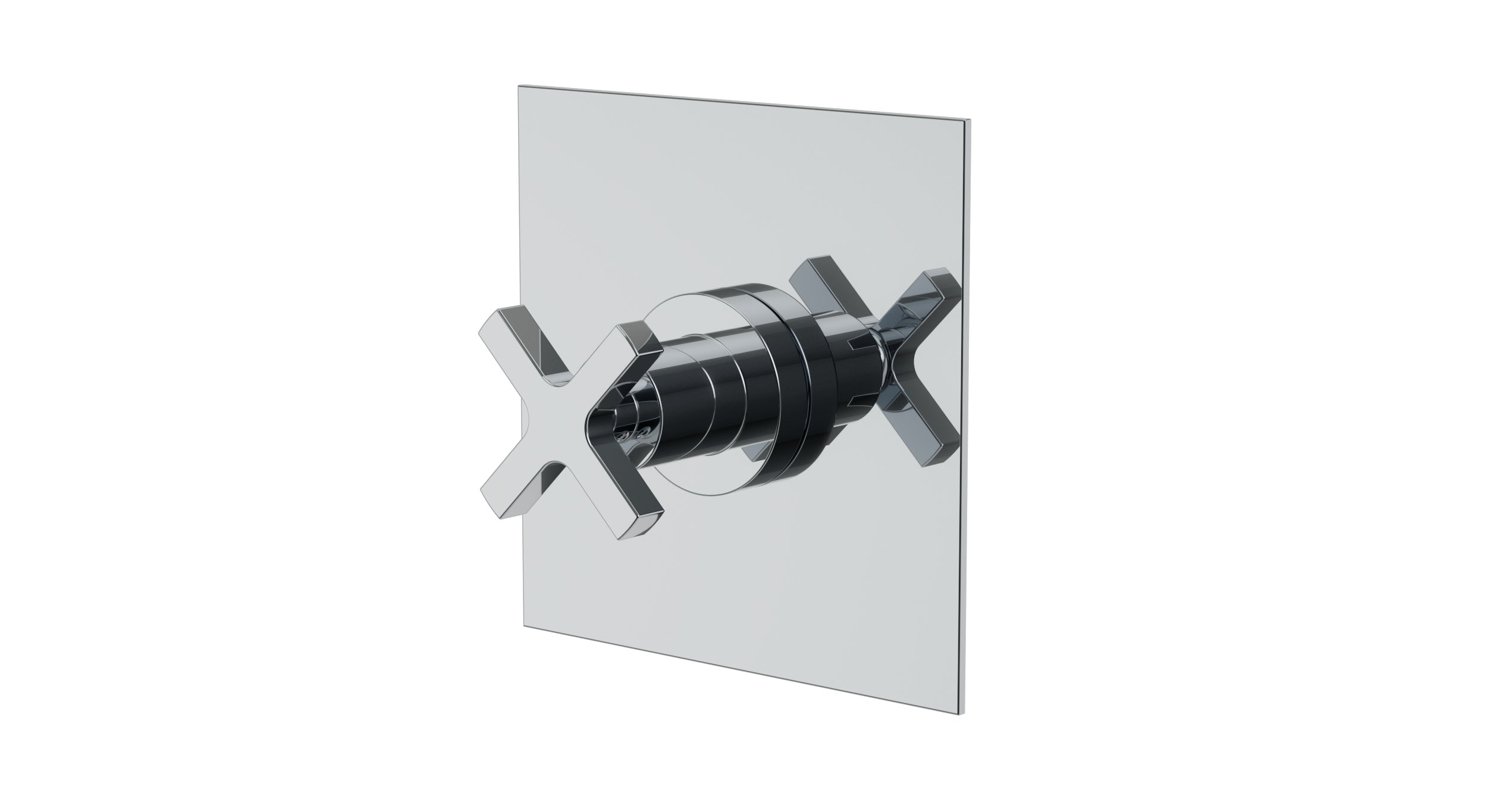 Flatiron One Handle Wall Mount Shower Trim with Linear Cross Handle