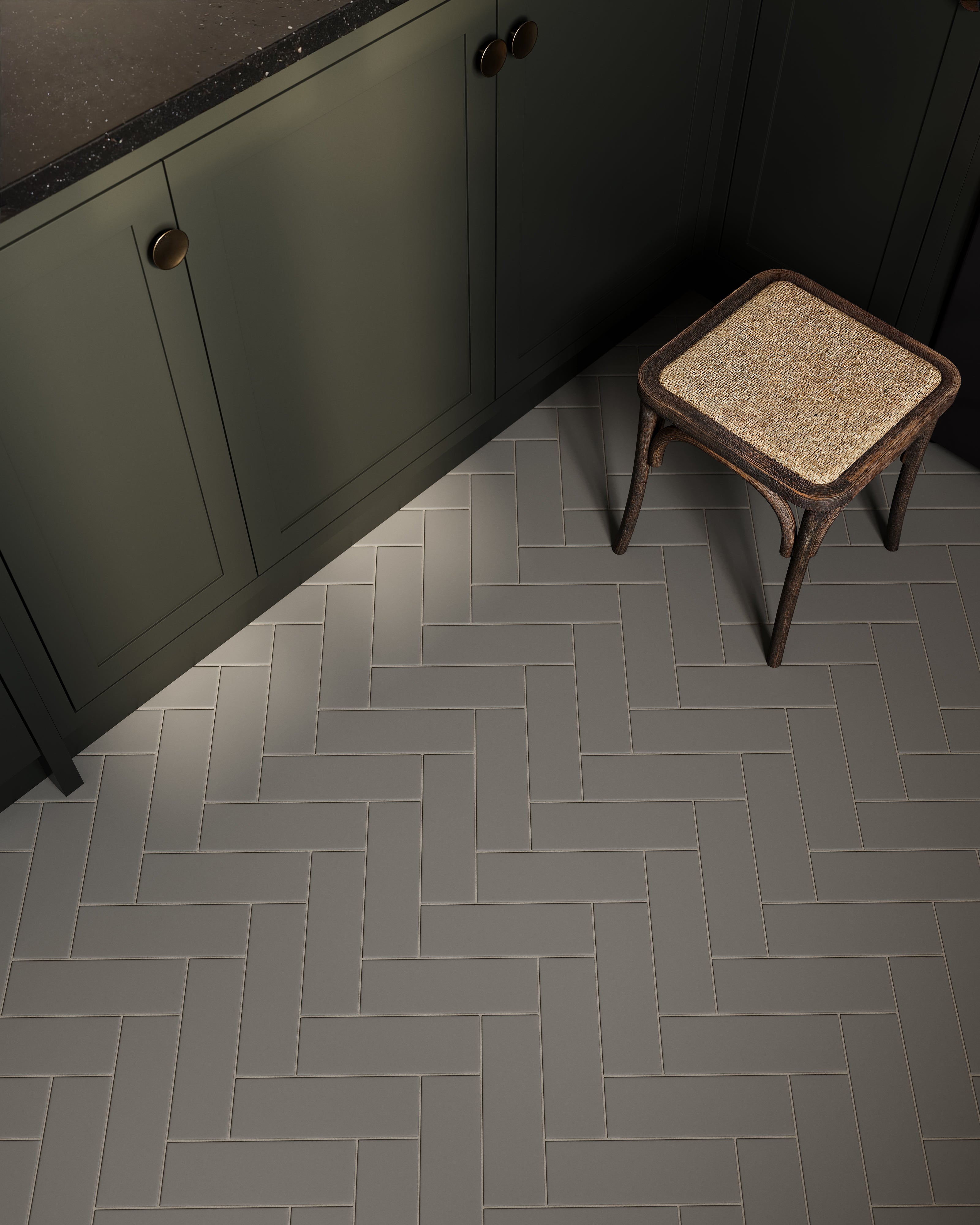 3x9 Natural Press Ceramic Tile in Timberline Matte