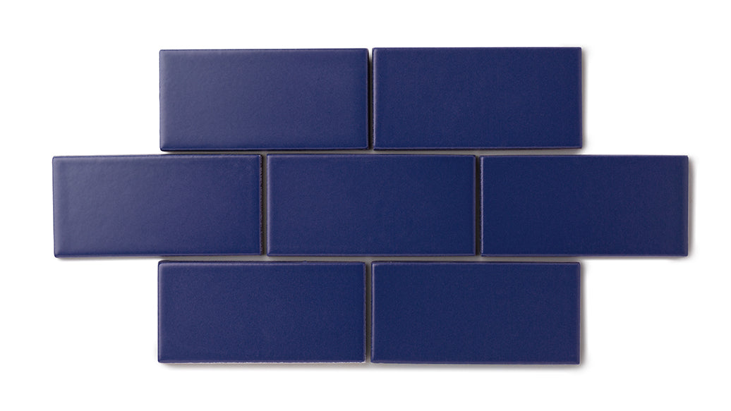 3x9 Natural Press Ceramic Tile in Ultramarine Matte