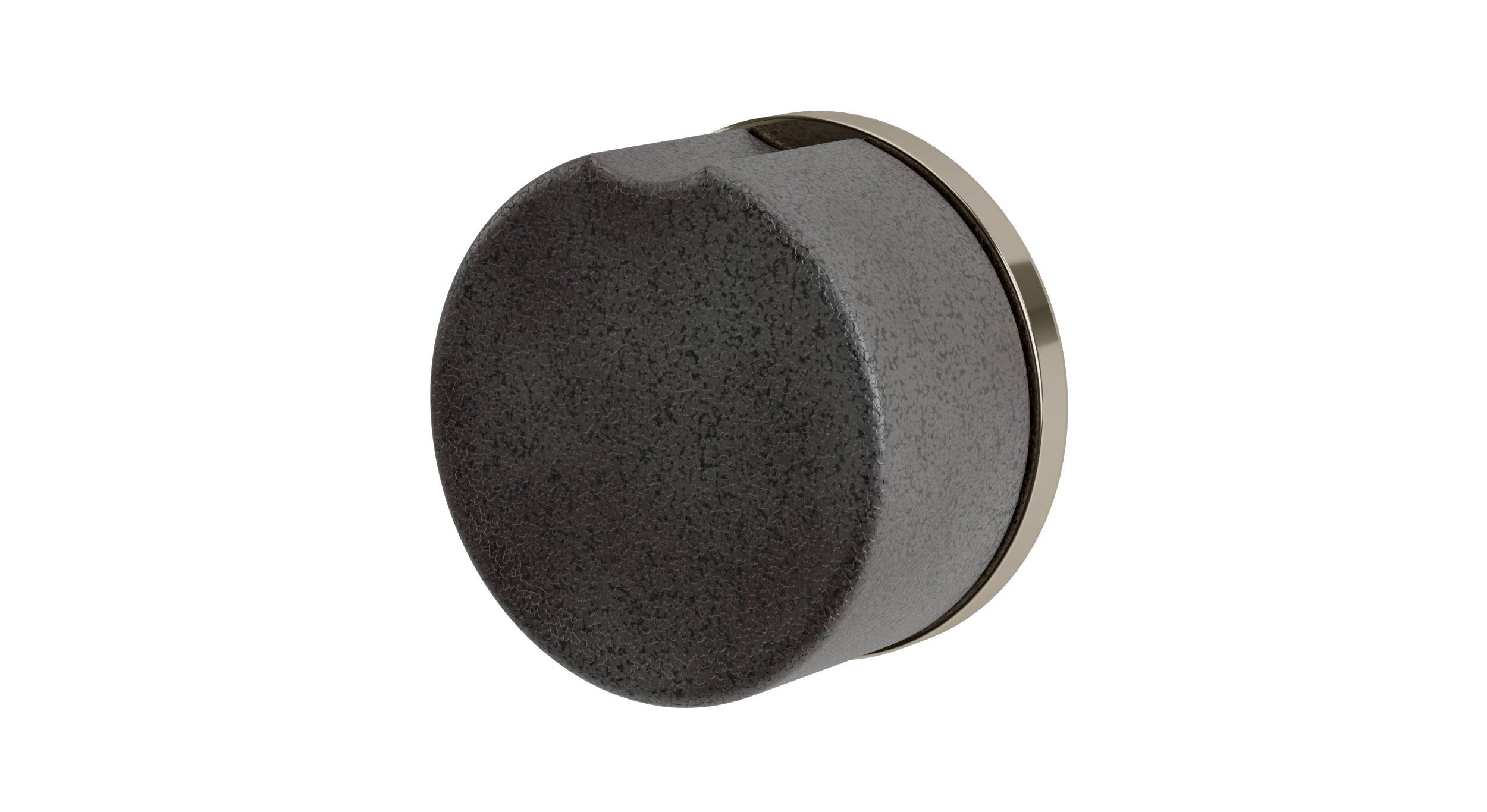 Foundry One Handle Wall Mount Diverter/Volume Control Shower Trim with Groove Ceramic Knob Handle in Polished Nickel