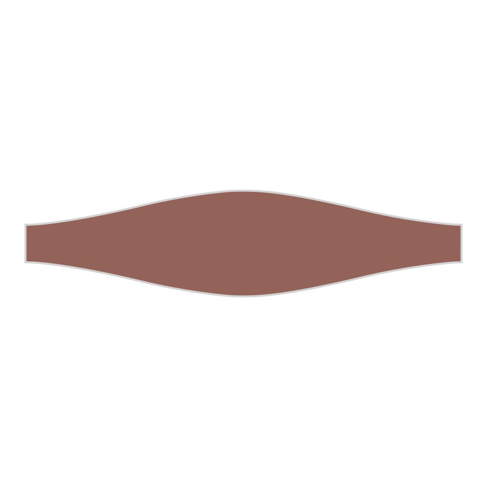 Wave Original Ceramic Tile in Mauve Matte