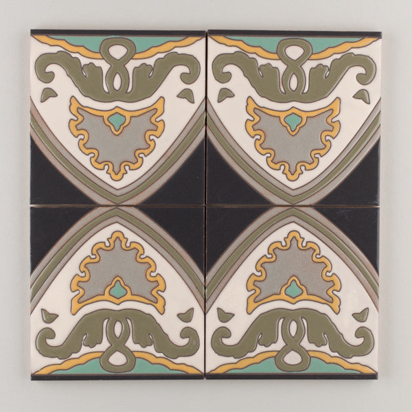 6x6 Handpainted Tile Old California #10 in Neutral Motif