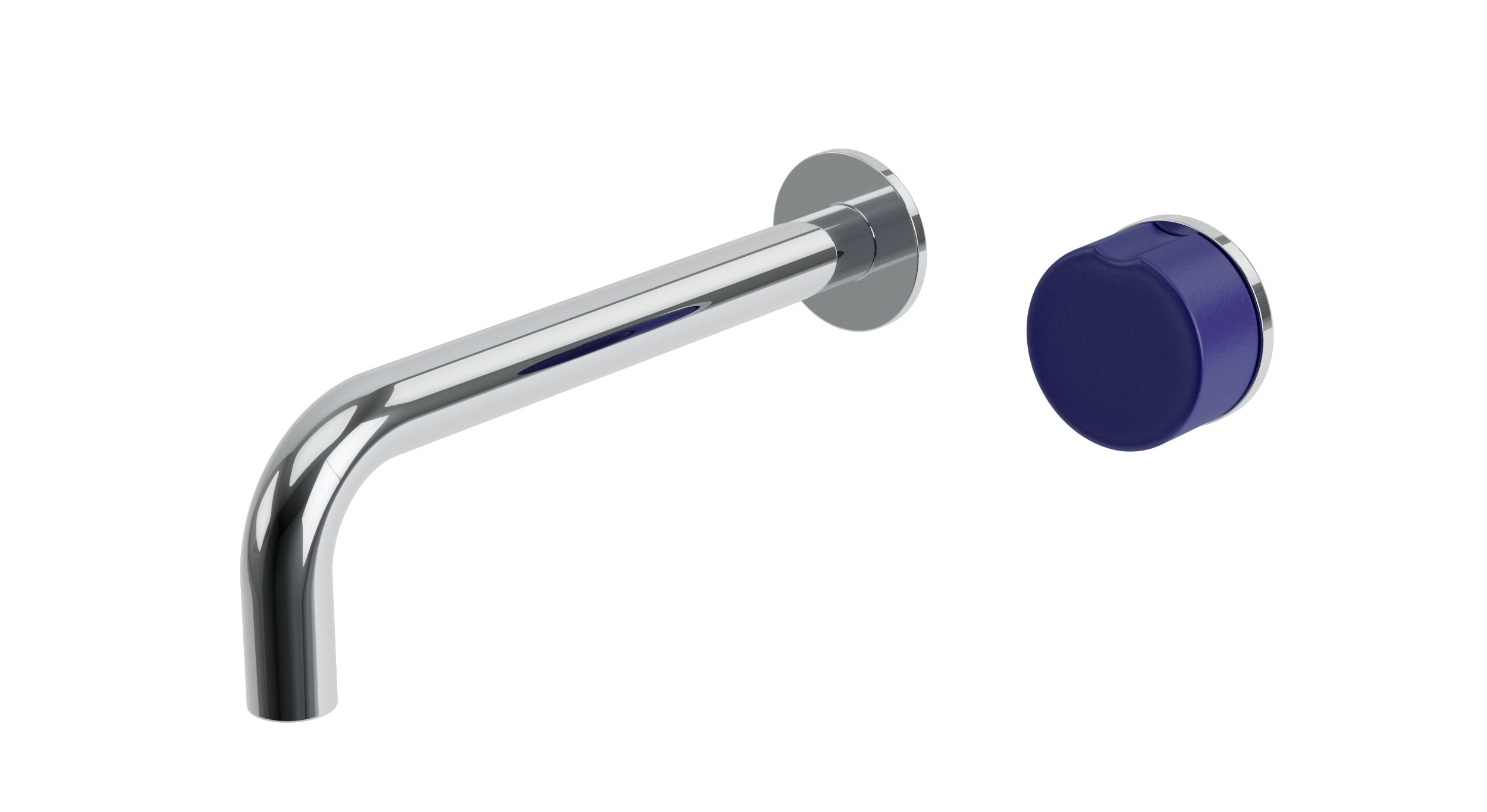 Foundry One Handle Wall Mount 7.5" Lavatory Faucet with Groove Ceramic Knob Handle