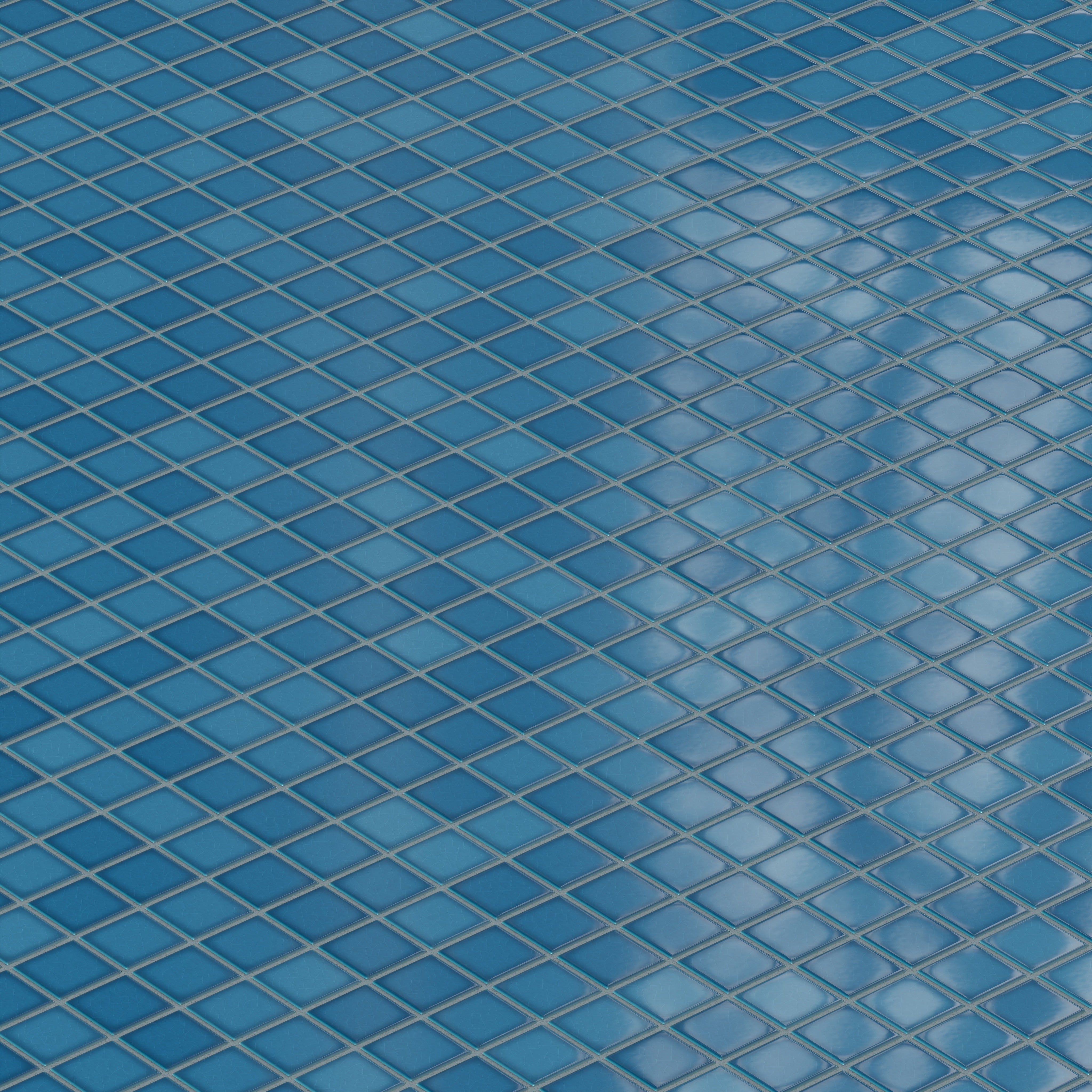 2x2 Straight Set Sheeted Original Ceramic Mosaic Tile in Adriatic Sea Gloss