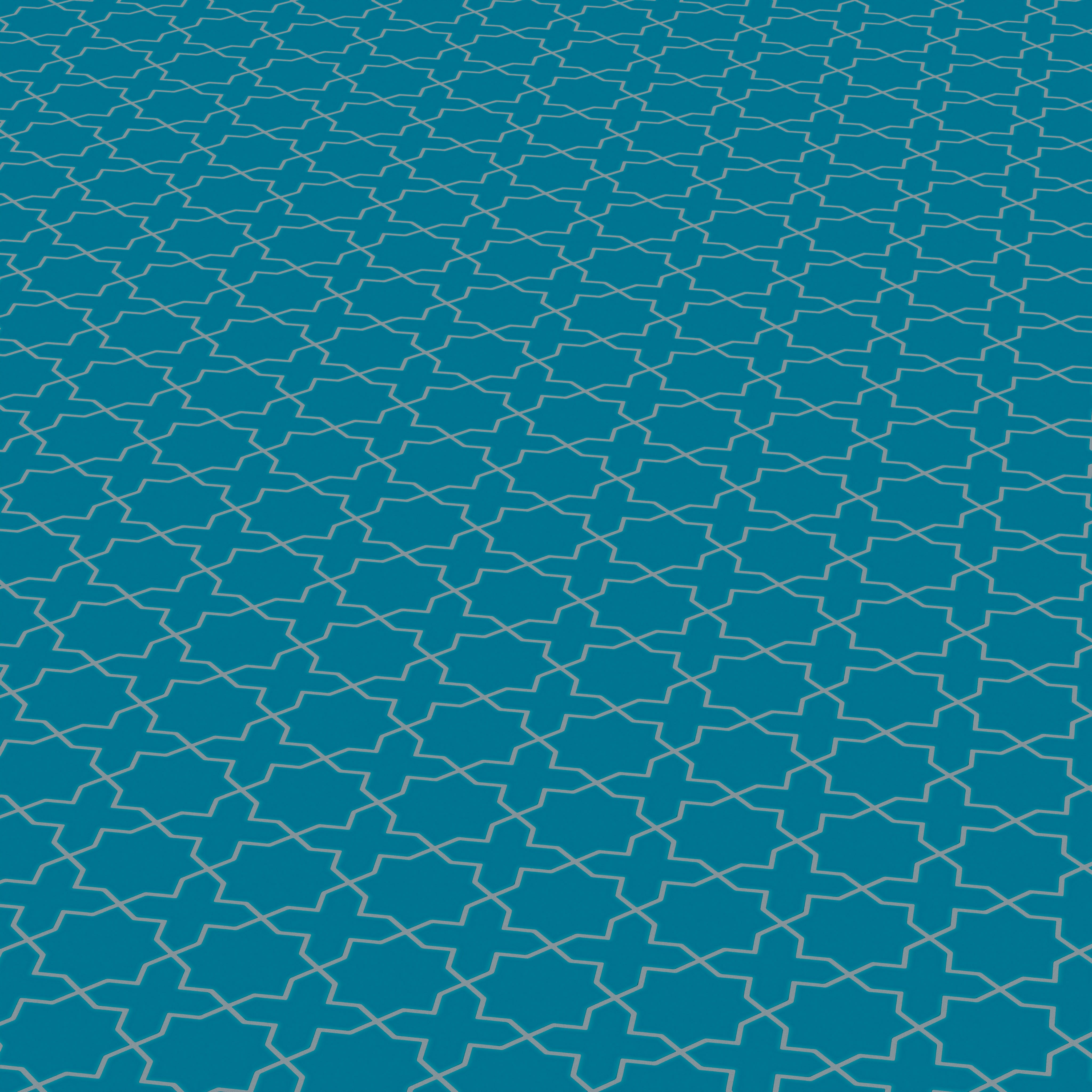 Mini Star & Cross Original Ceramic Tile in Adriatic Sea Matte