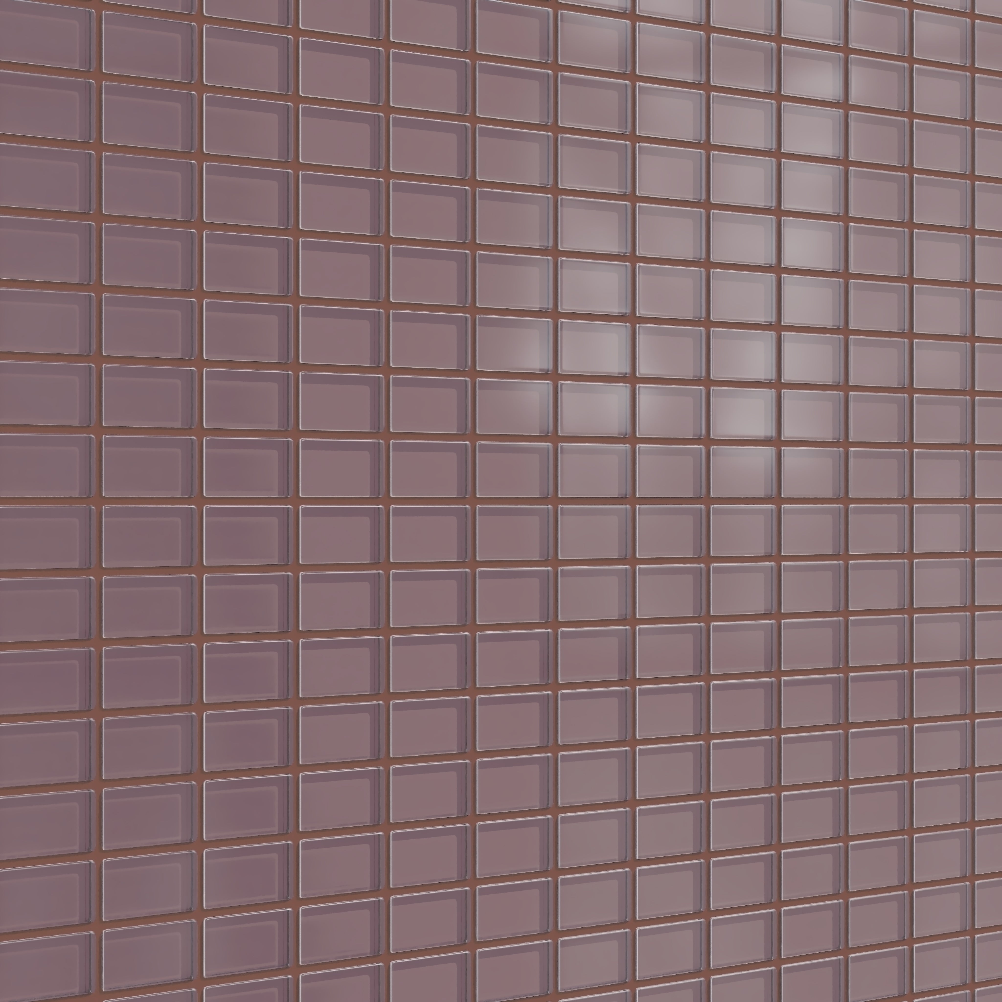 1x2 Straight Set Sheeted Glass Mosaic Tile in Crane Matte