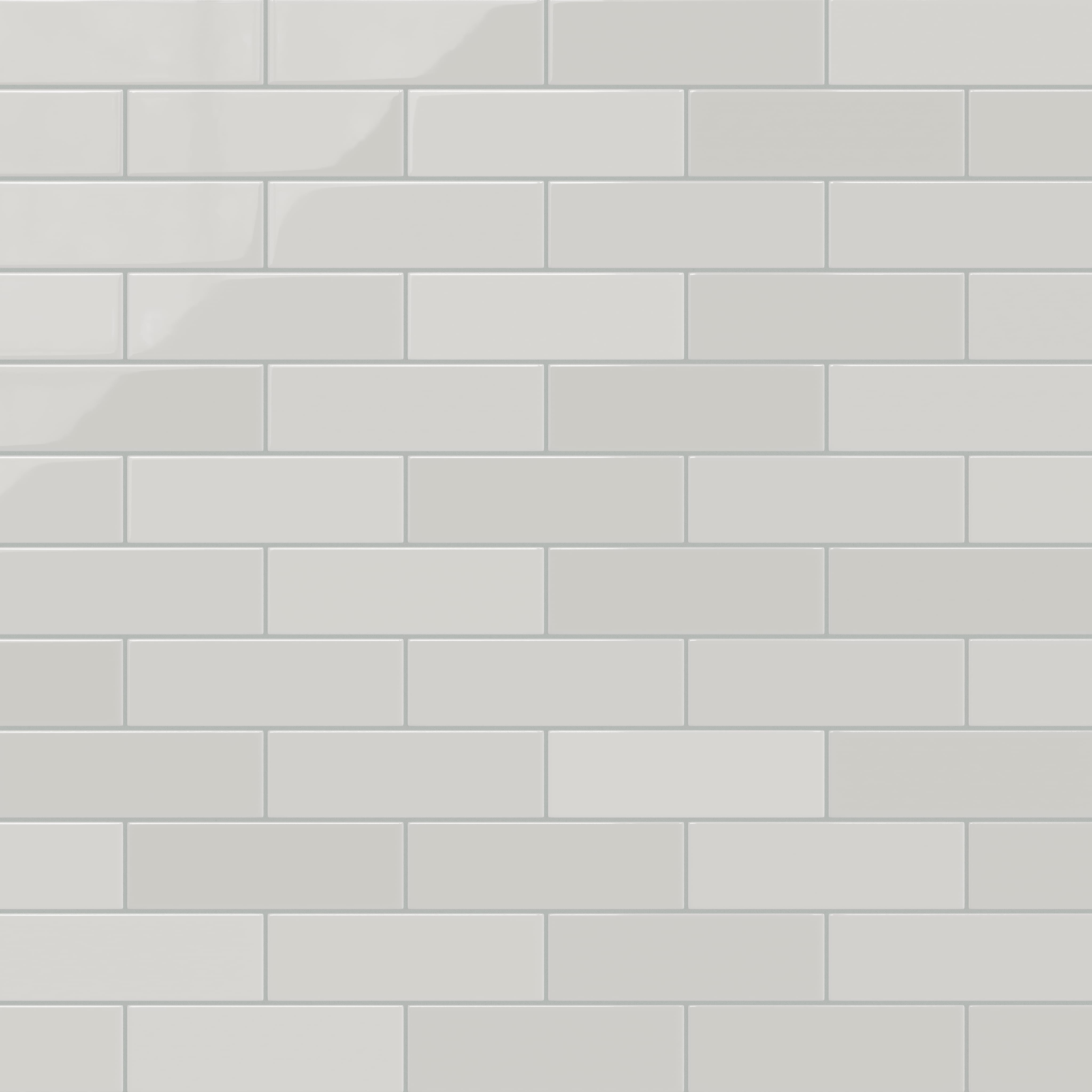 Quick Ship 3x9 Natural Press Ceramic Tile in Cloud Cover Gloss