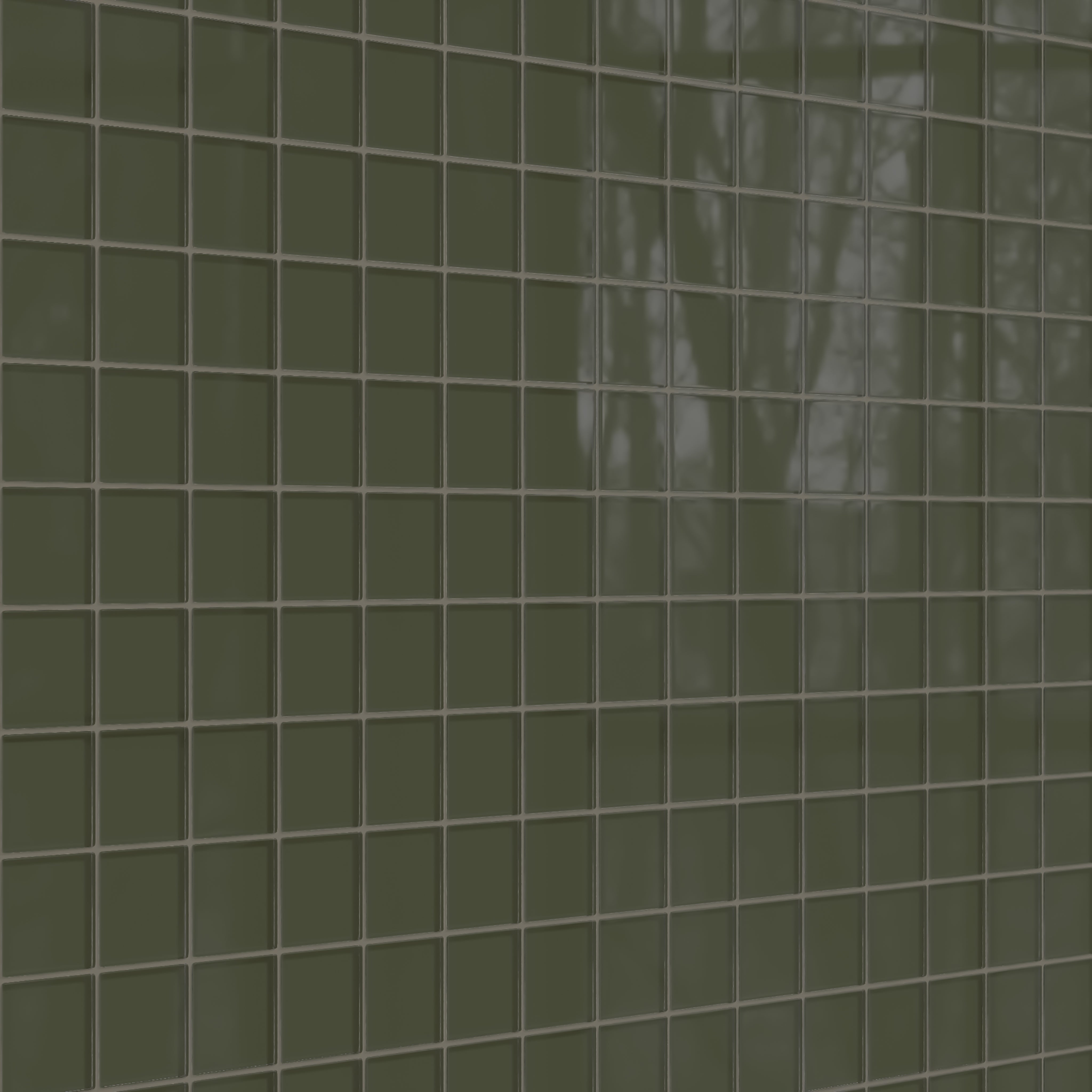 3x3 Straight Set Sheeted Glass Mosaic Tile in Roadrunner Gloss