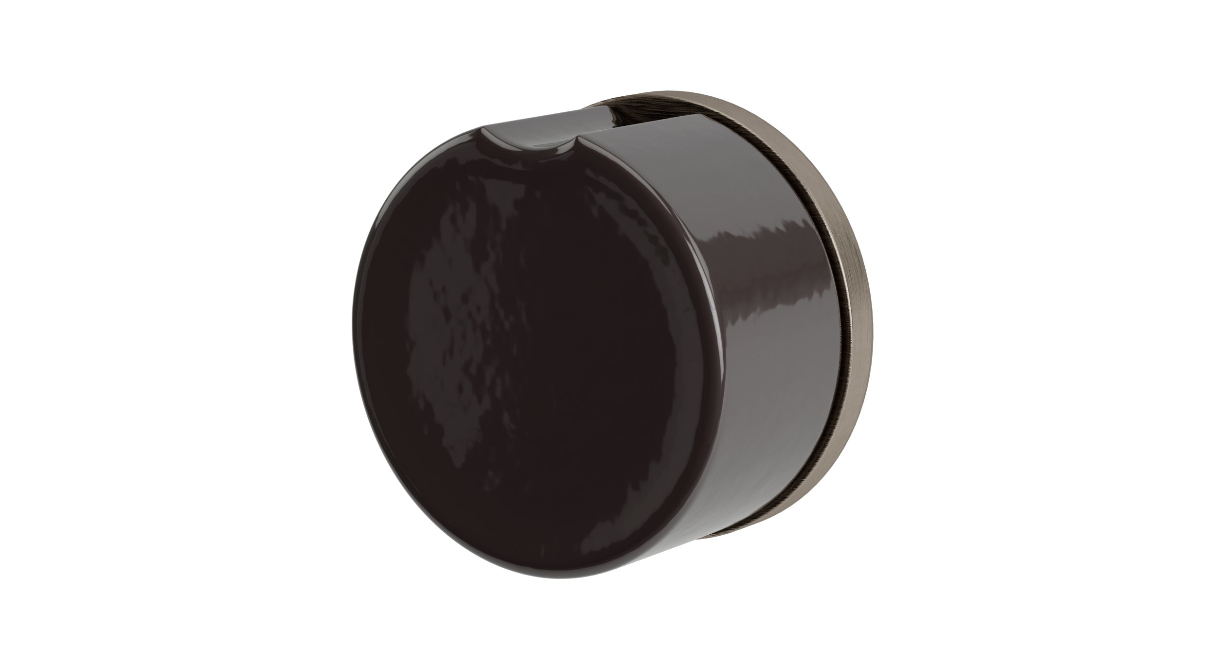 Foundry One Handle Wall Mount Diverter/Volume Control Shower Trim with Groove Ceramic Knob Handle in Antique Nickel