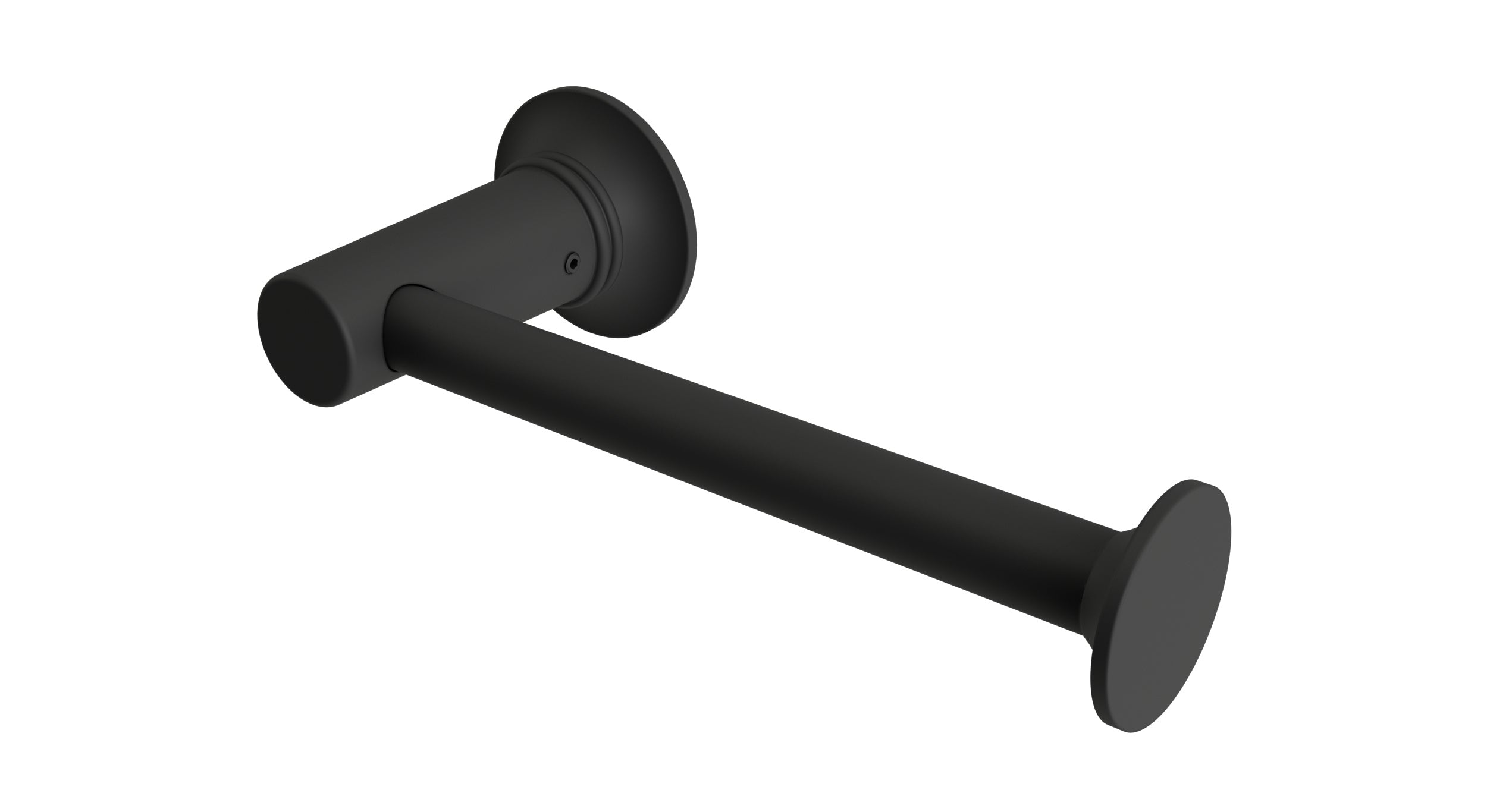 Emerson Single Post Paper Holder in Matte Black