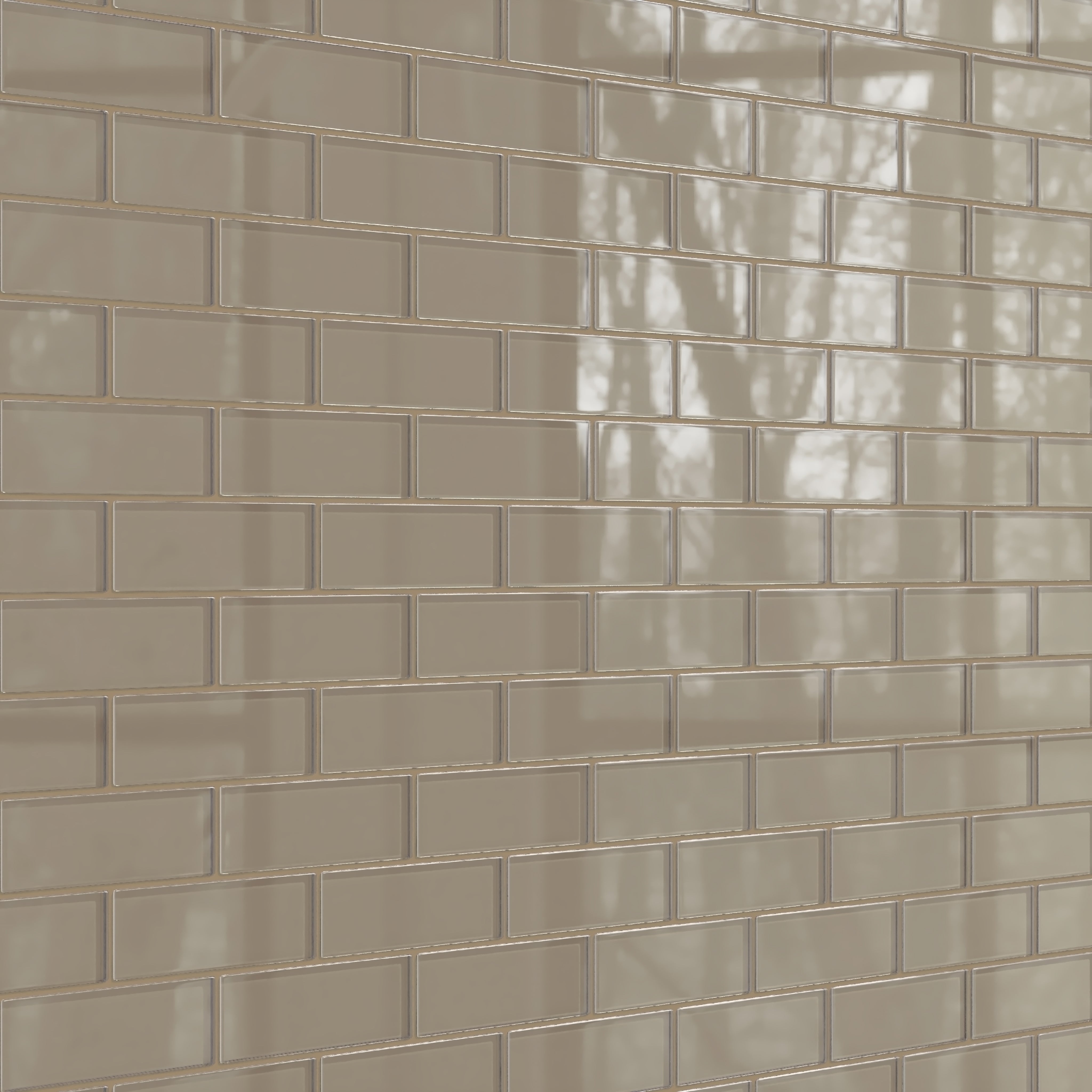 2x6 Glass Tile in Quail Gloss