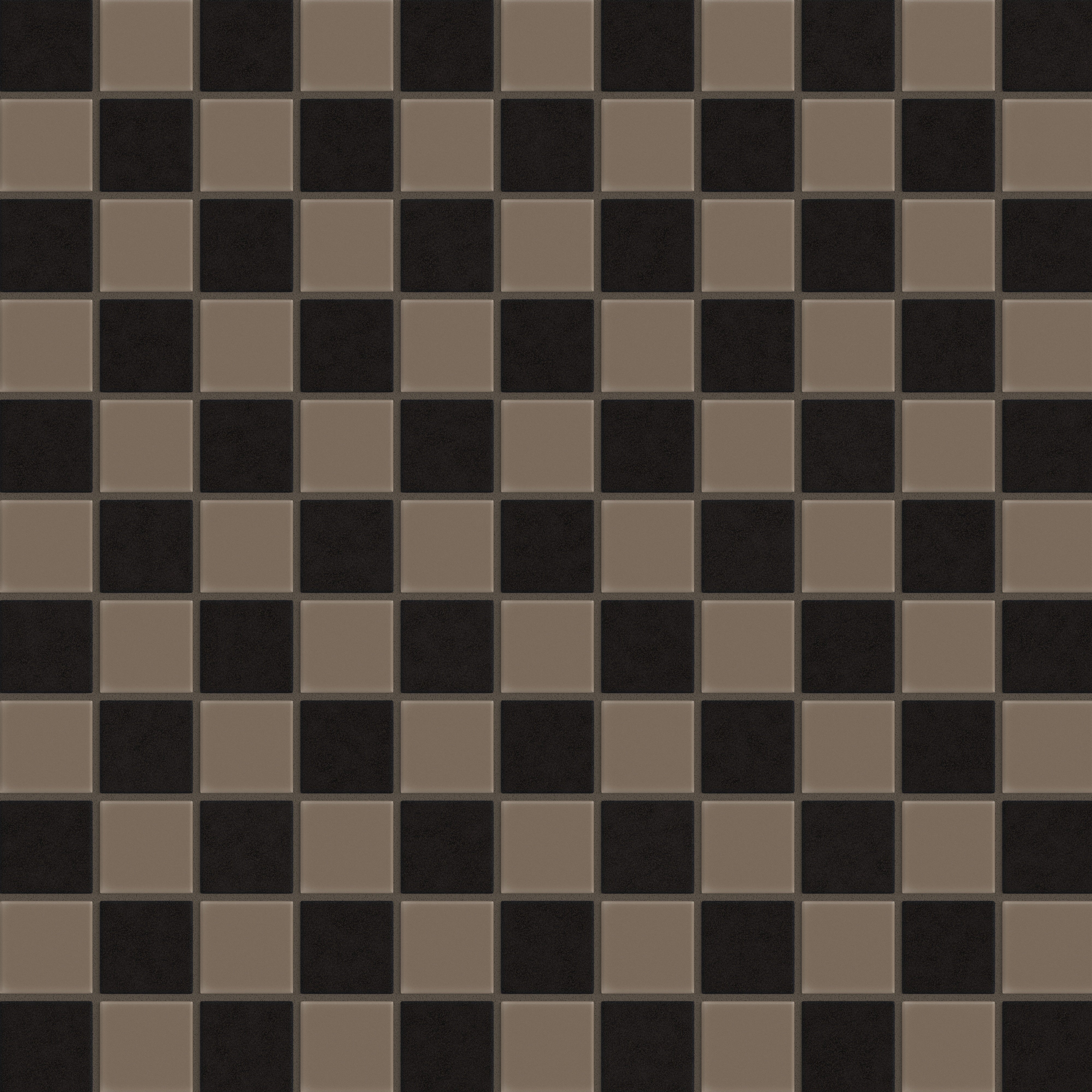2x2 Checkerboard Original Ceramic Tile in Cardamom Matte & Raven Matte