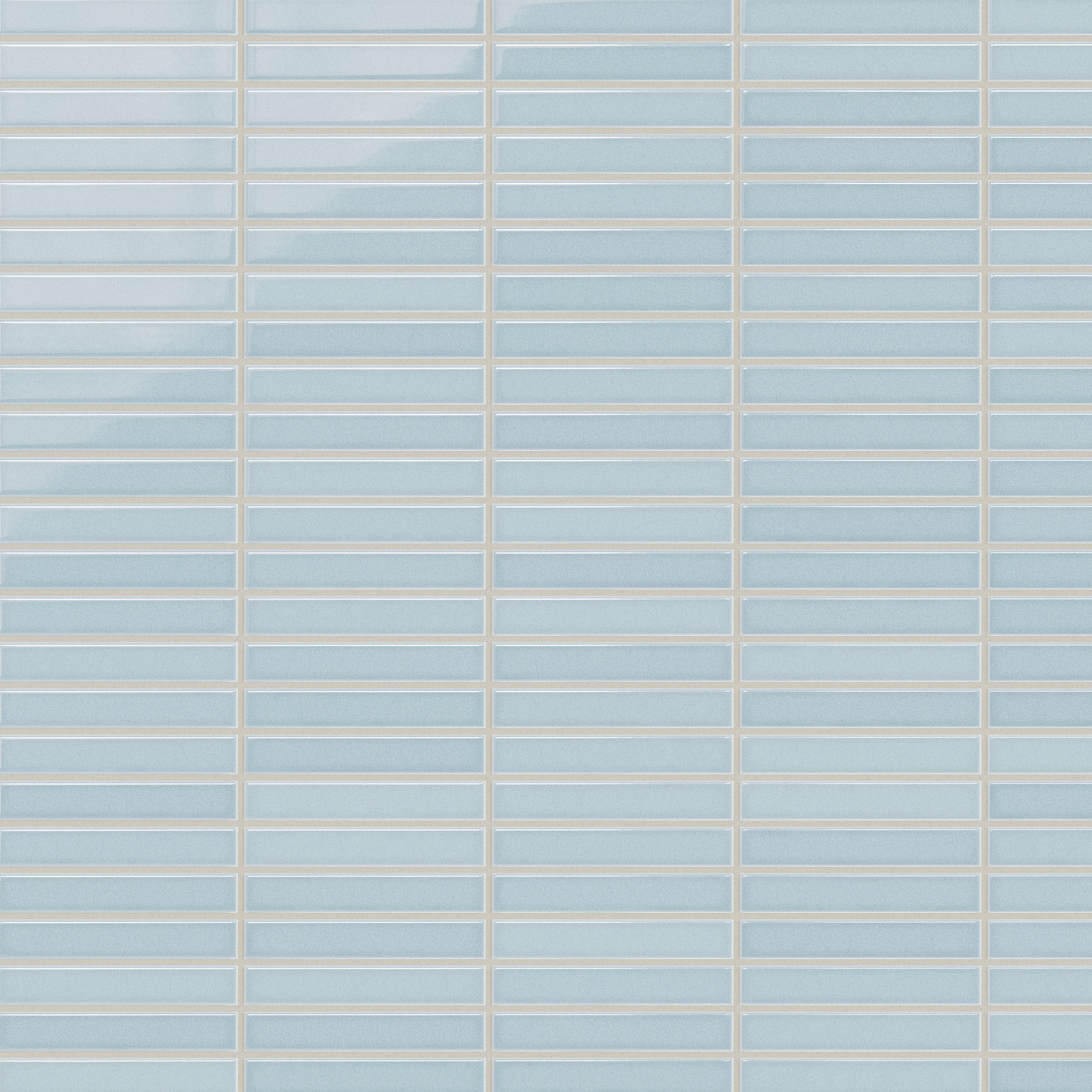 1x6 Straight Set Sheeted Original Ceramic Mosaic Tile in Crater Lake Gloss