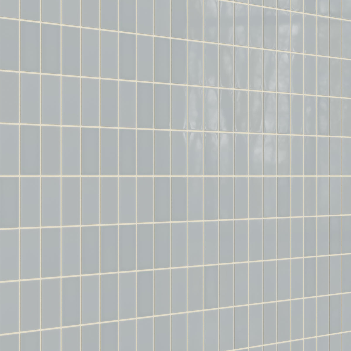 2x4 Straight Set Sheeted Natural Press Ceramic Mosaic Tile in Alberta Blue Gloss