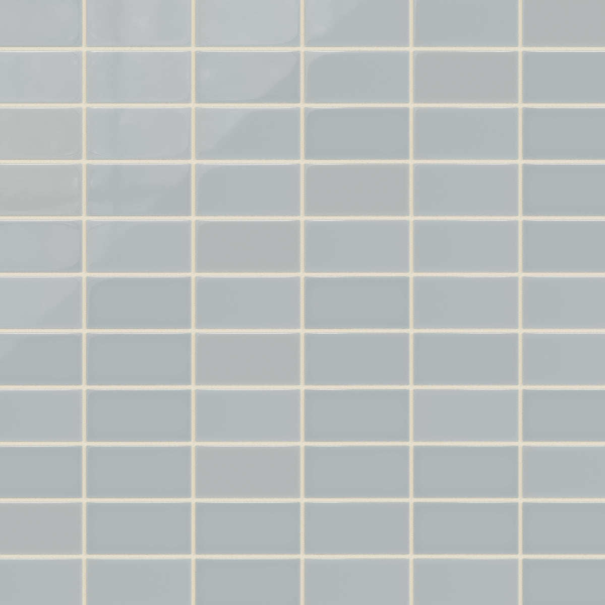 2x4 Straight Set Sheeted Natural Press Ceramic Mosaic Tile in Alberta Blue Gloss