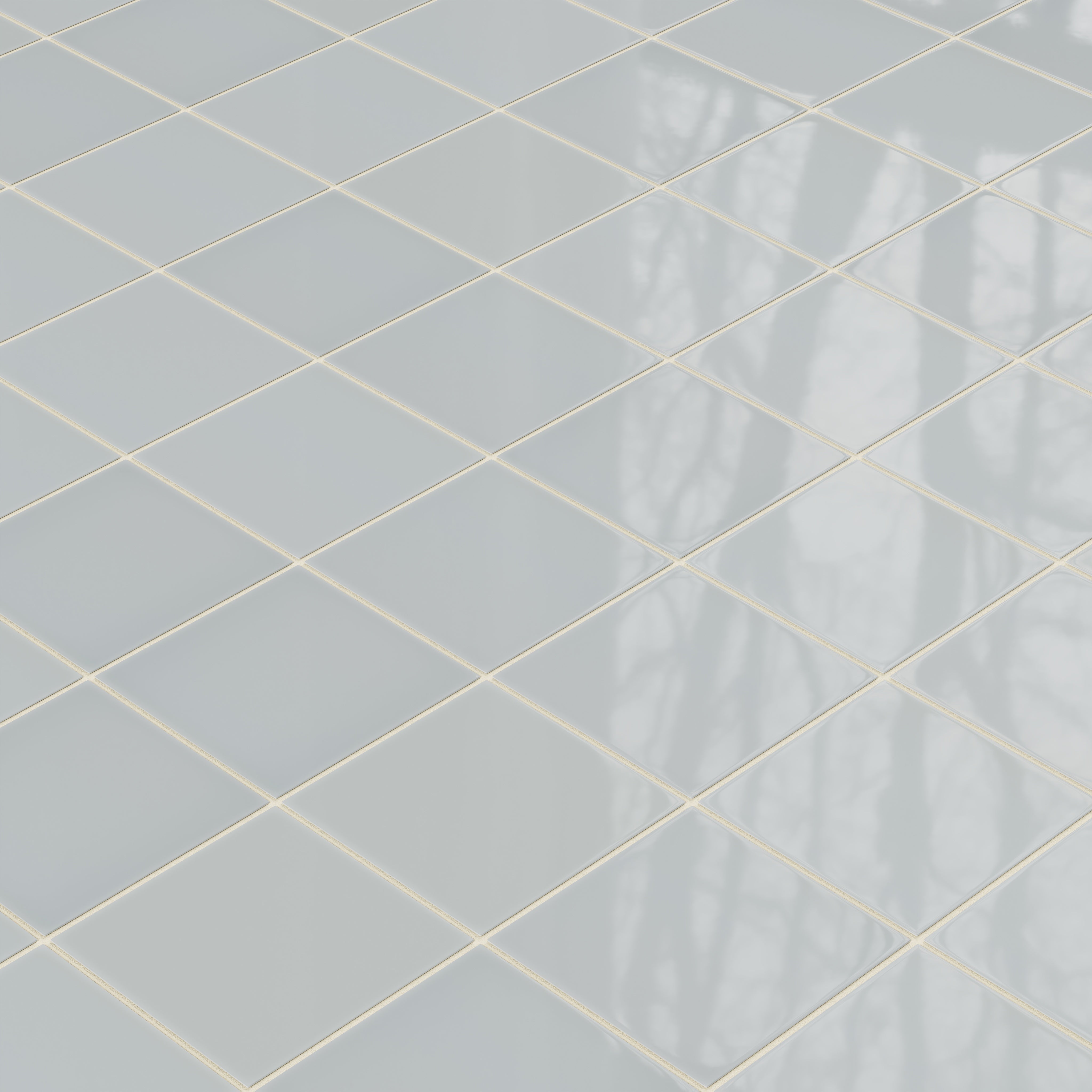 6x6 Natural Press Ceramic Tile in Alberta Blue Gloss