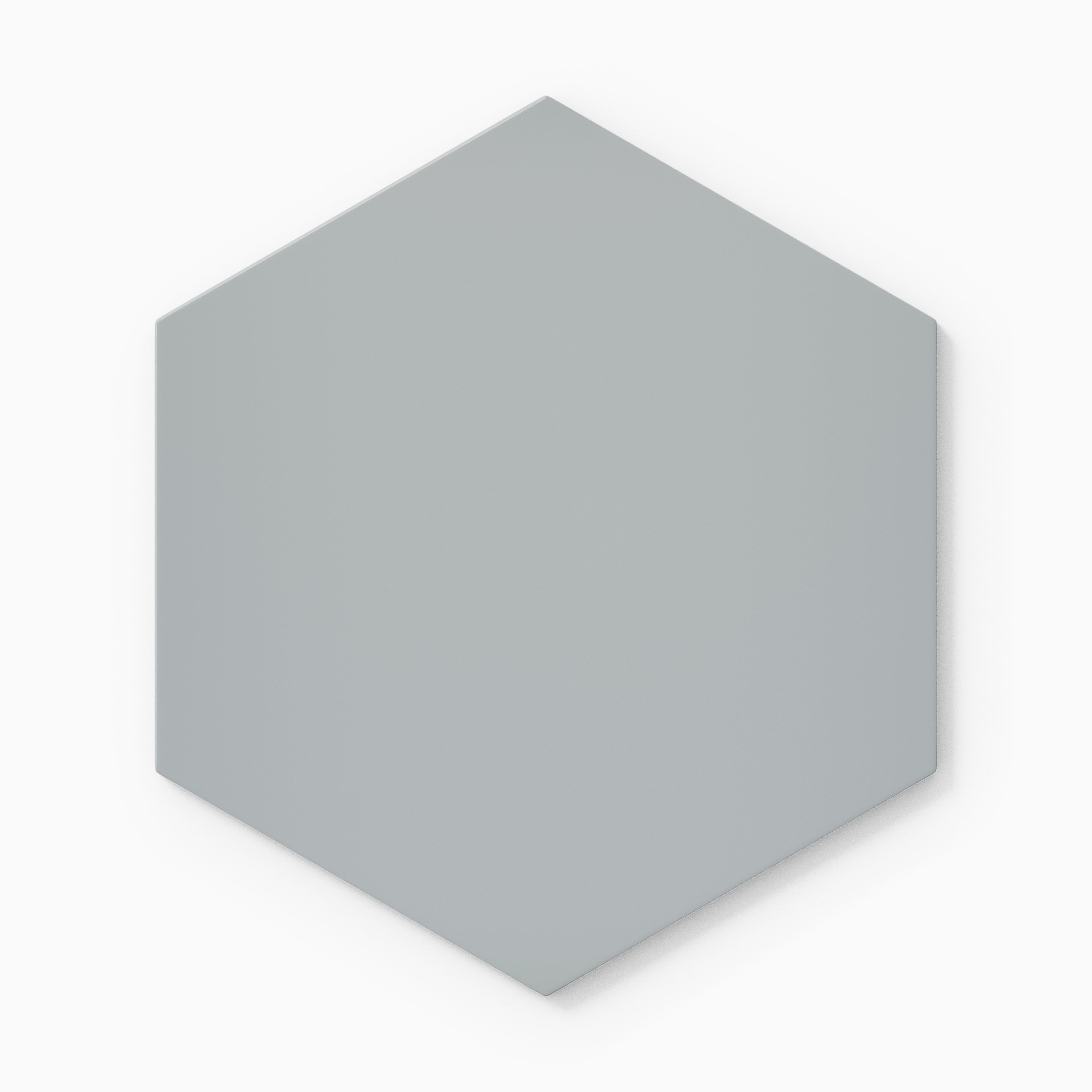 8" Hexagon Natural Press Ceramic Tile in Alberta Blue Gloss