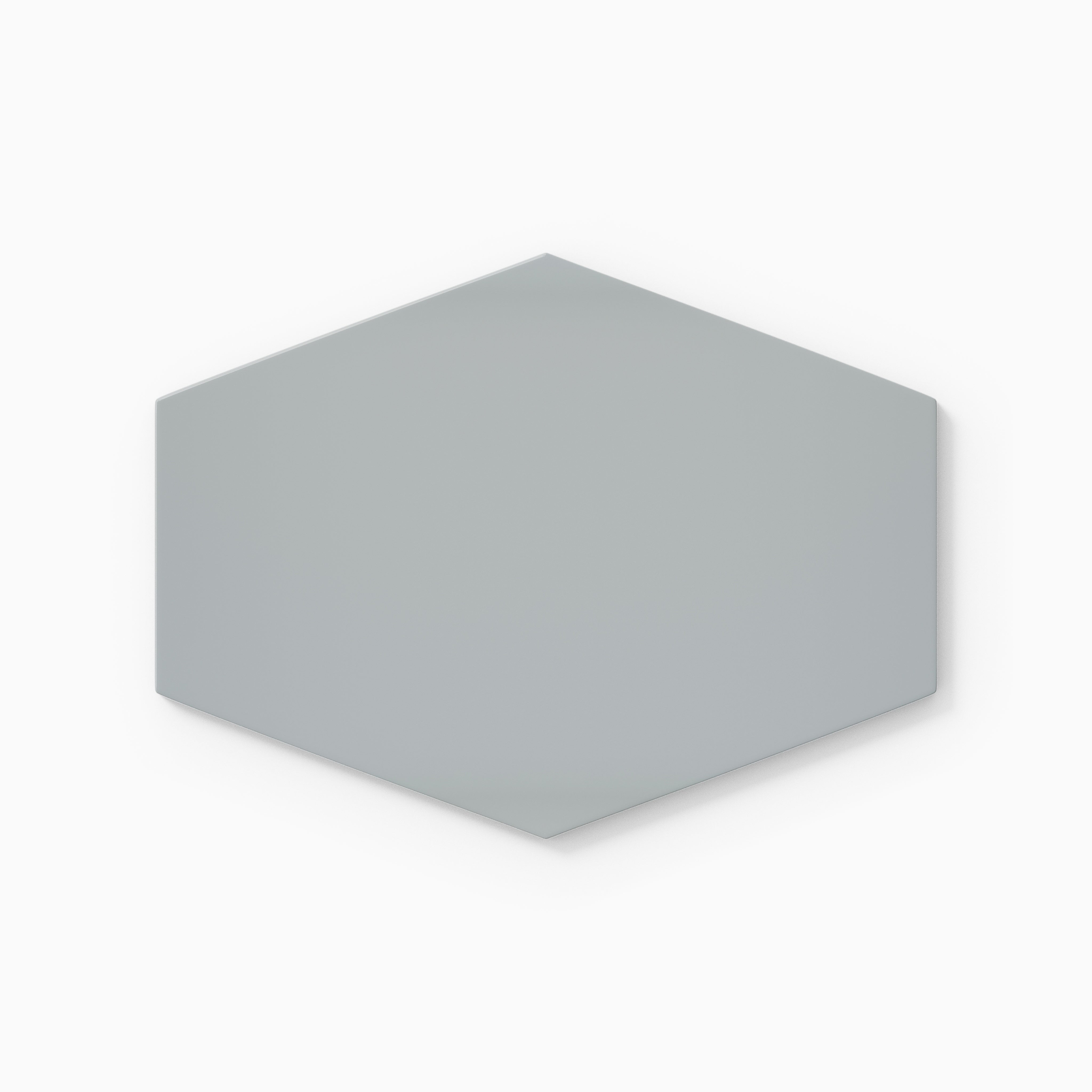 Elongated Hexagon Natural Press Ceramic Tile in Alberta Blue Gloss