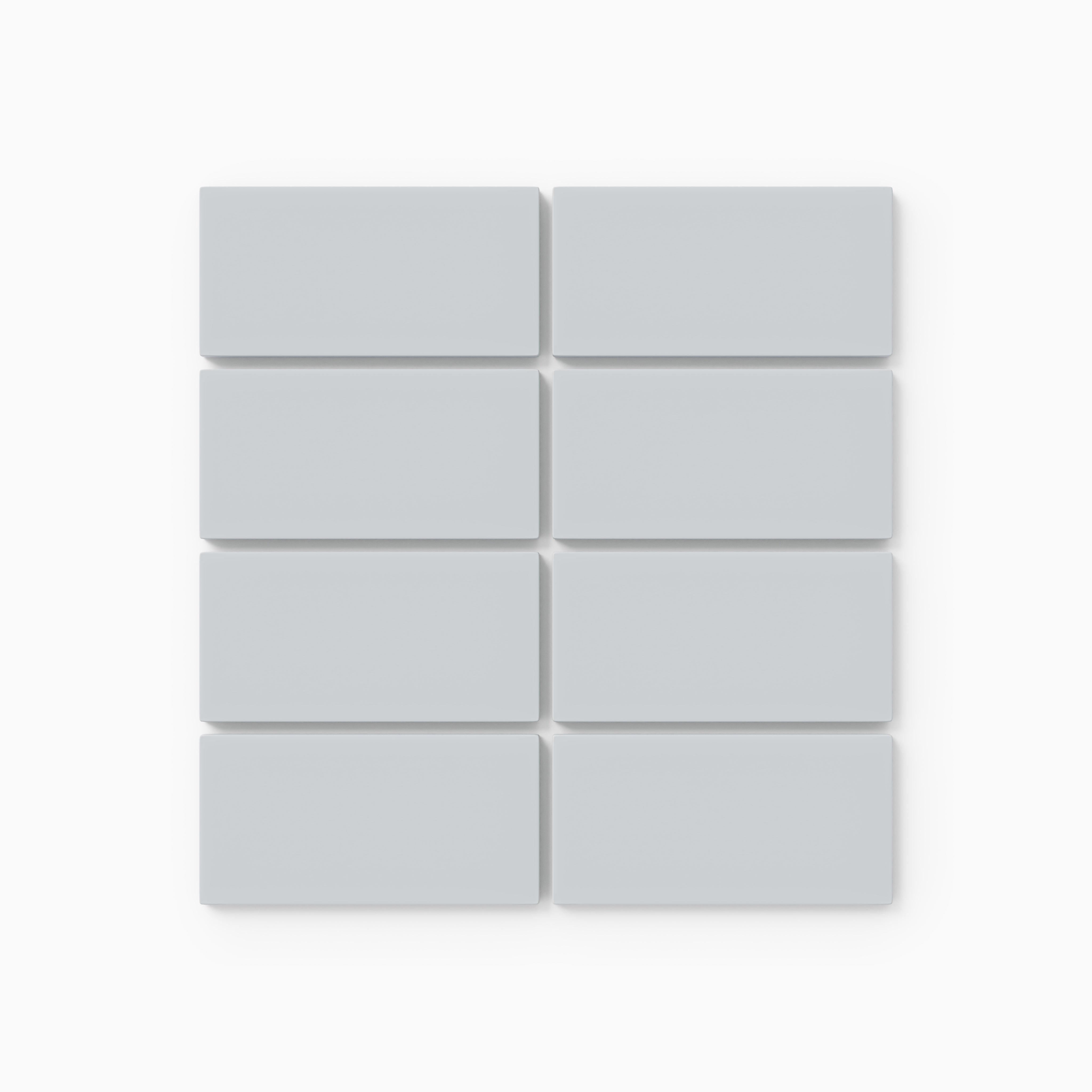 2x4 Straight Set Sheeted Natural Press Ceramic Mosaic Tile in Alberta Blue Matte