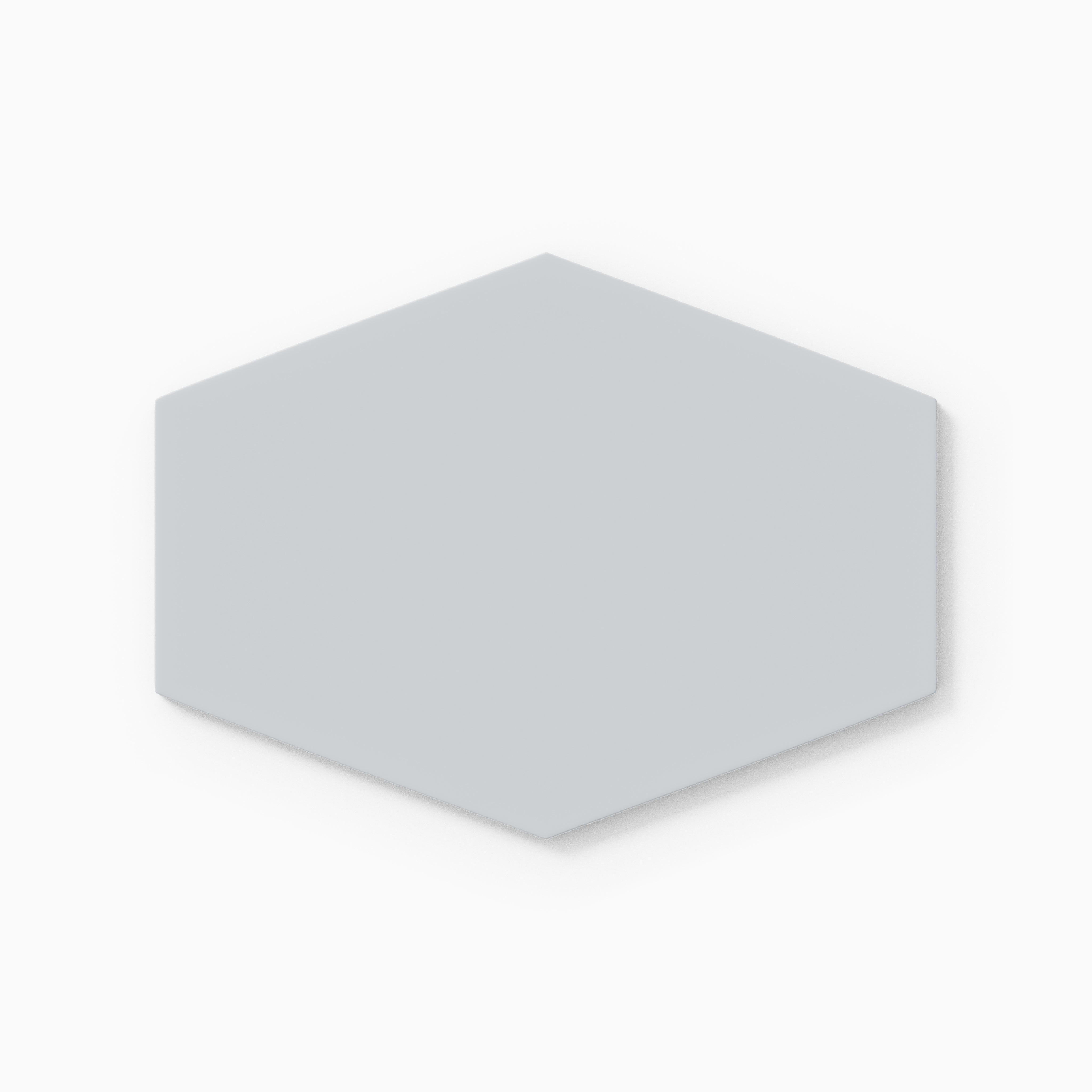 Elongated Hexagon Natural Press Ceramic Tile in Alberta Blue Matte