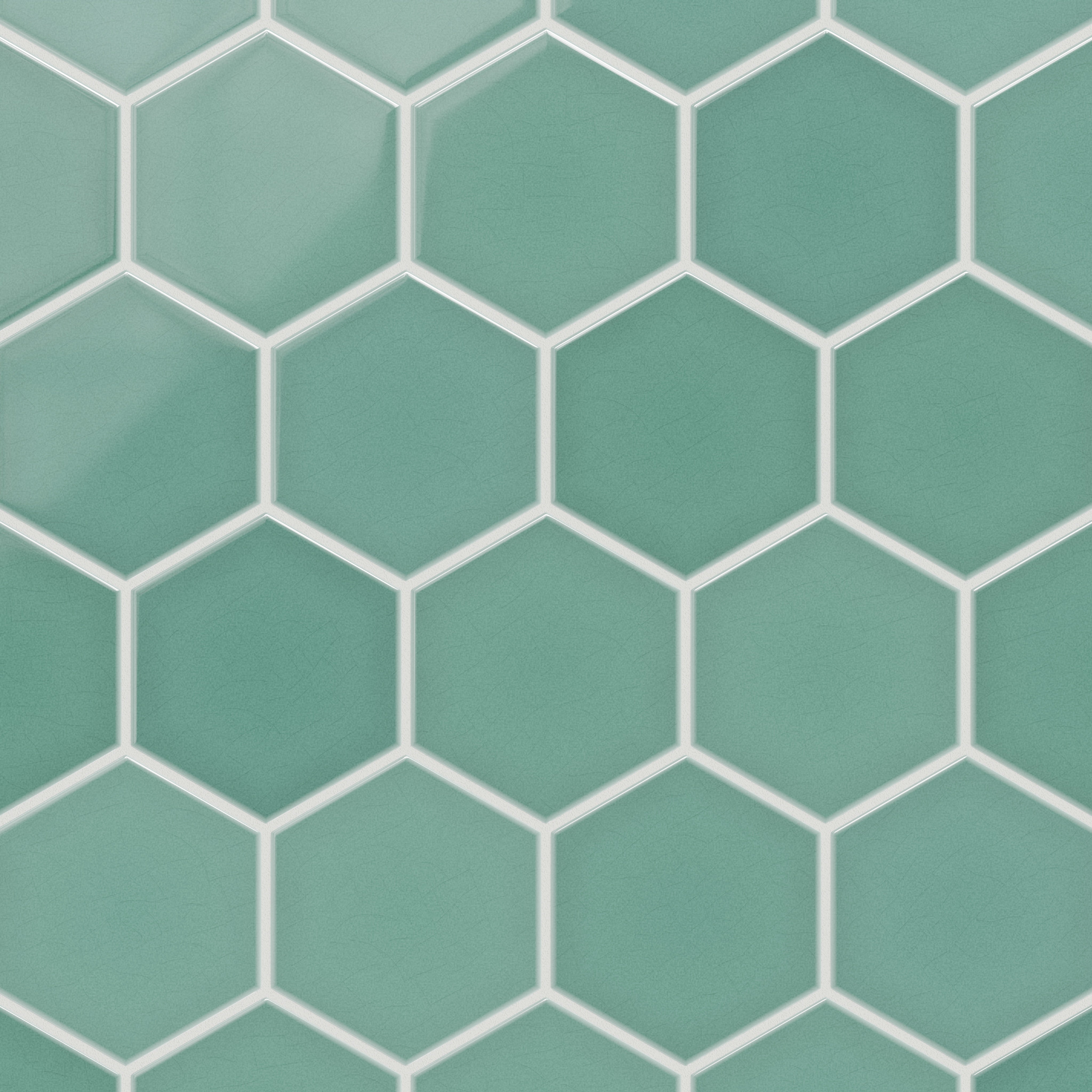 6" Hexagon Original Ceramic Tile in Amalfi Coast Gloss
